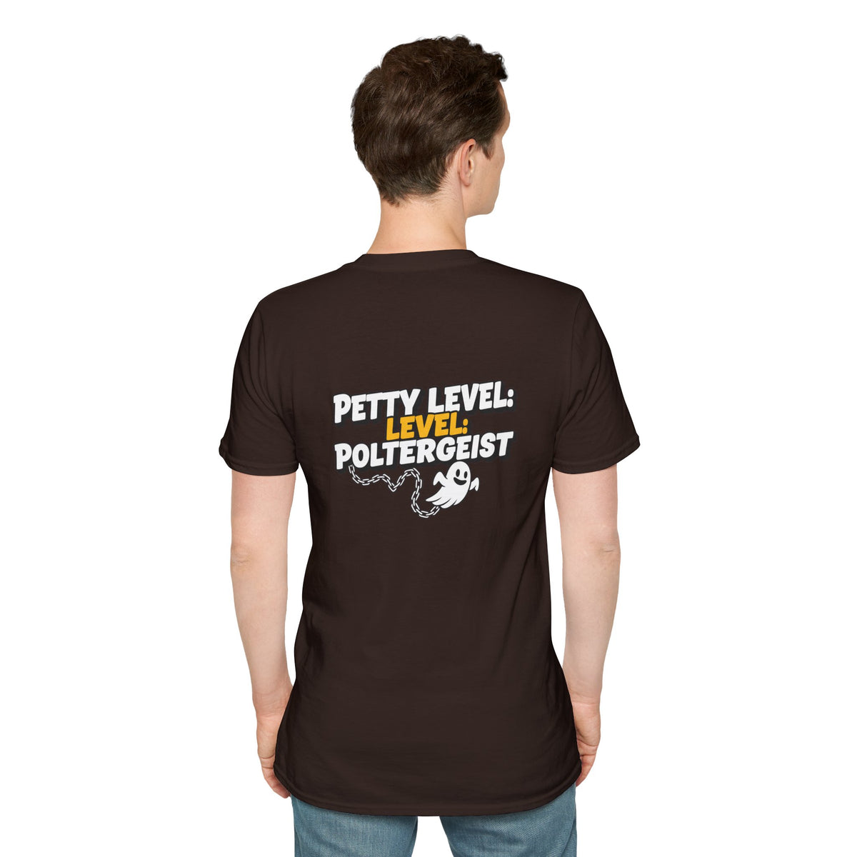 Dark Humor Halloween Shirt Petty Level Poltergeist Funny Ghost Sarcastic Unisex Softstyle Tee Adult Halloween Gift