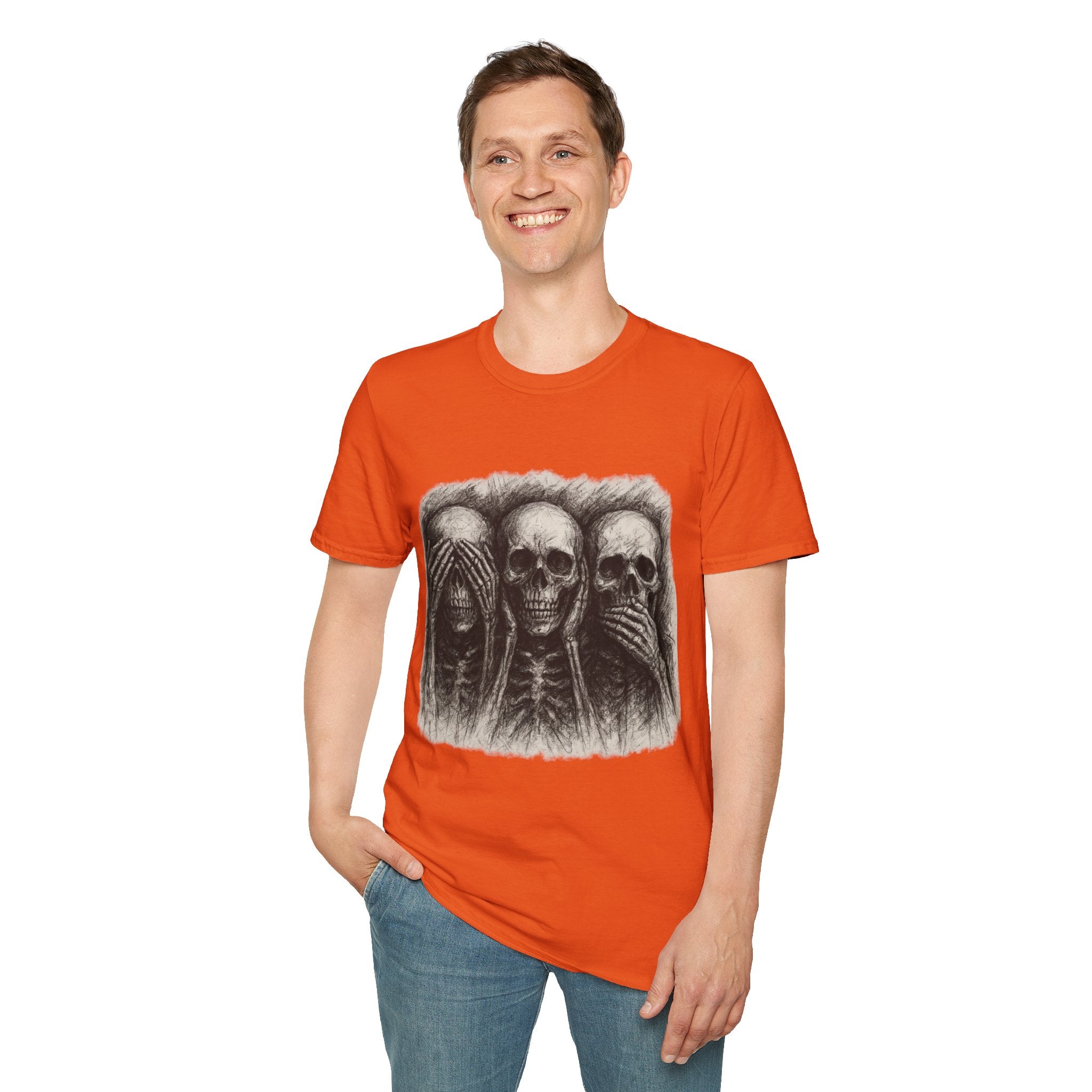 Mens Skull T-shirt Graphic Tees Skeleton Apparel Clothing Skulls Accessories Best Gift