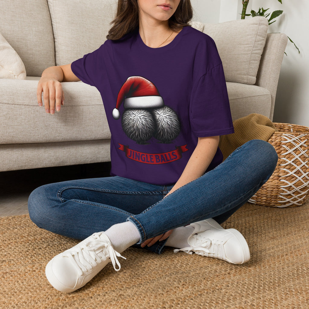 Tshirt Jingle Balls Funny Christmas T-Shirt Xmas Gift Tops Unisex Softstyle 2027
