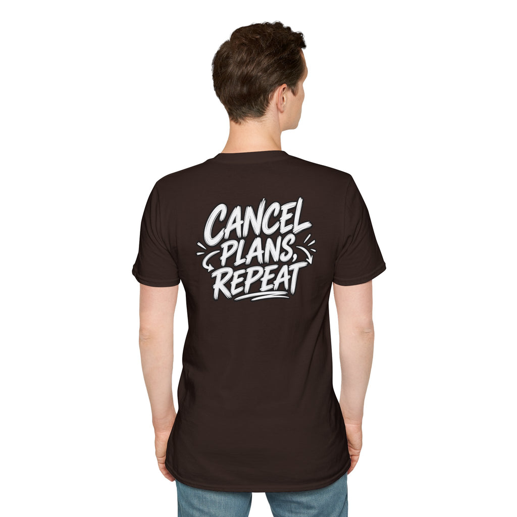 Introvert Shirt Cancel Plans Repeat Funny Dark Humor Sarcastic Graphic Tee Funny Office Tshirt
