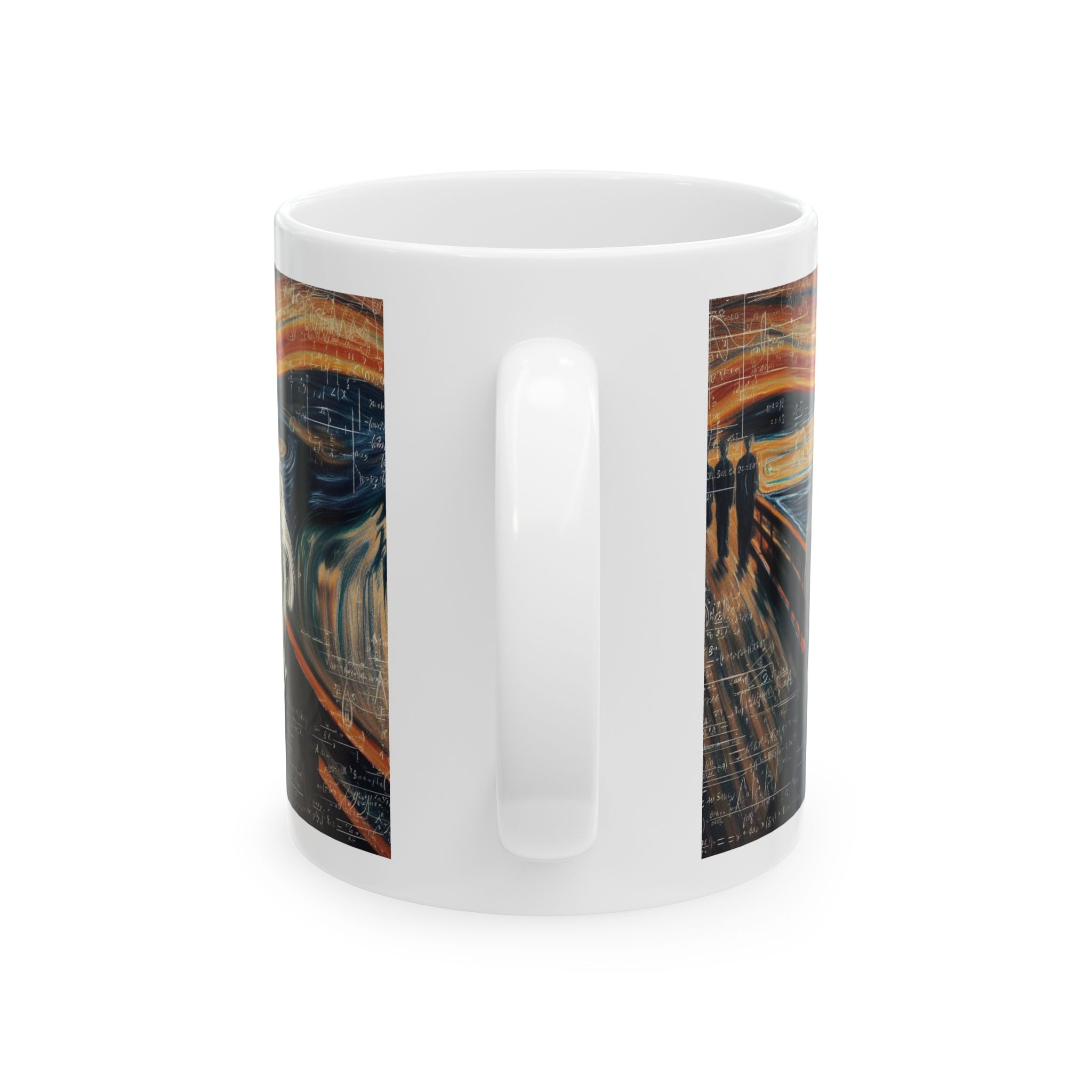 Funny Albert Einstein Mug Edvard Munch The Scream Coffee Cup Ceramic Mug Unique Gift Artwork 11oz