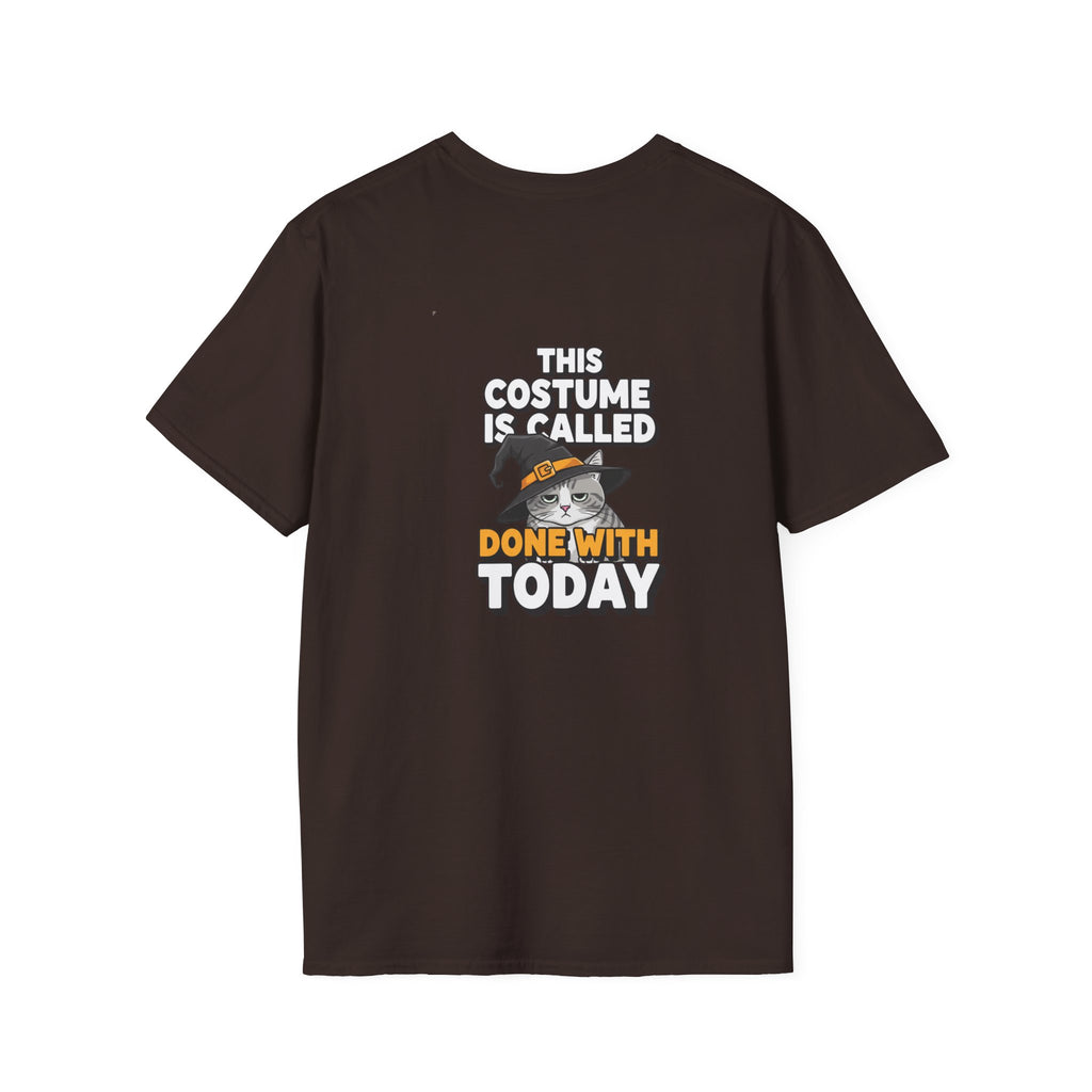 Dark Humor Halloween Shirt This Costume Is Called Done With Today Funny Cat Sarcastic Unisex Softstyle Tee Adult Halloween Gift