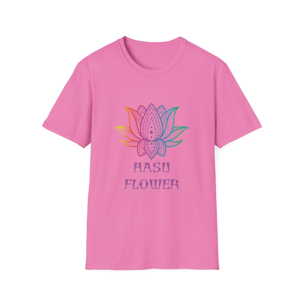 Hasu Japanese Art Shirt Unisex Softstyle Lotus Flower T-shirt Japan Flower Gift