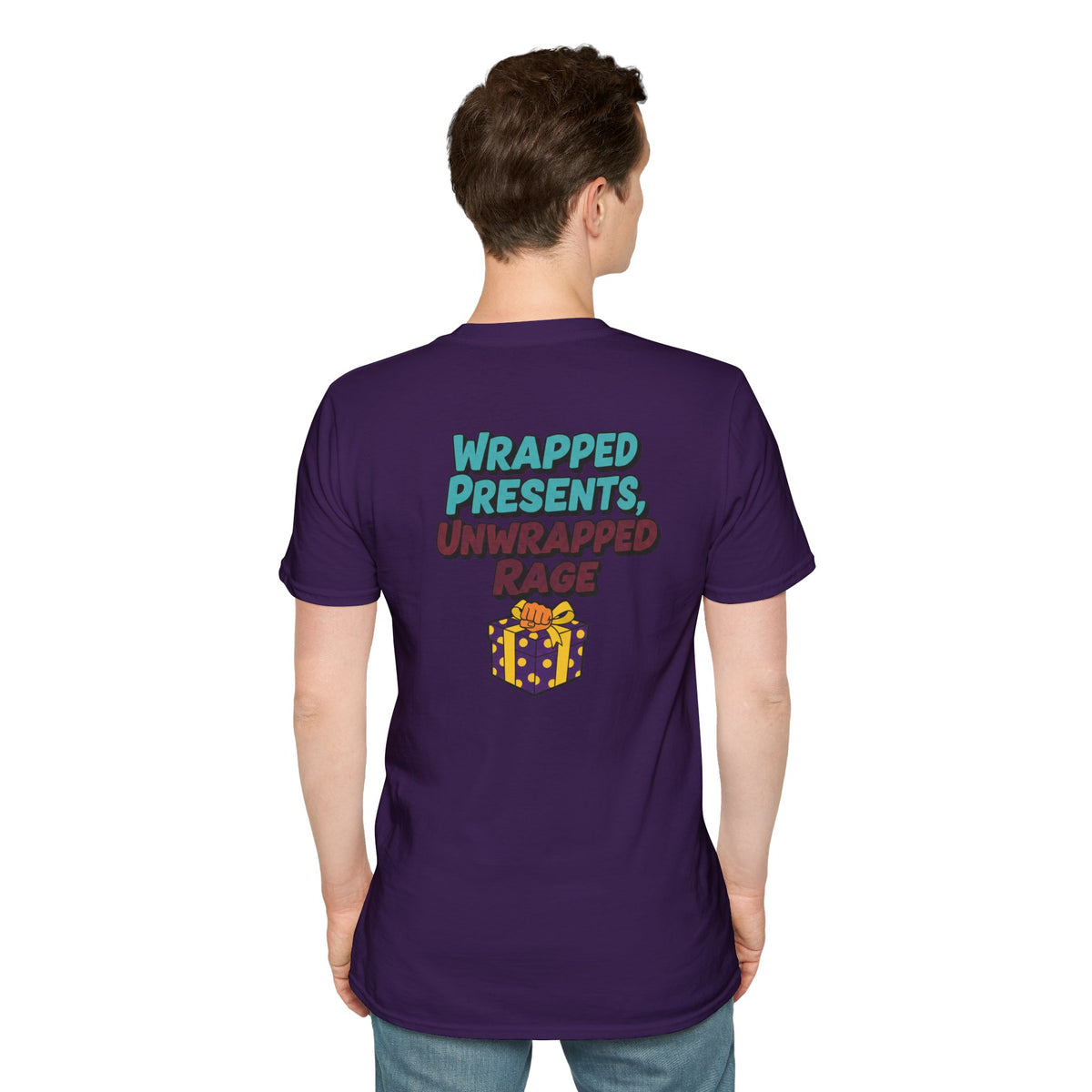 Dark Humor Christmas Shirt Wrapped Presents Unwrapped Rage Funny Sarcastic Unisex Softstyle Tee Adult Christmas Gift