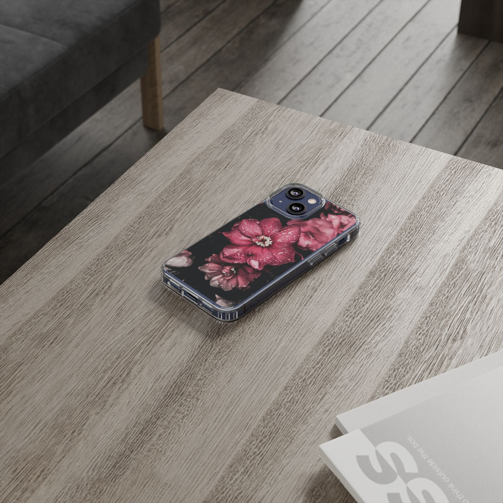 Pink Flowers Clear Cases iPhone Case Samsung Phone Case Unique Gift Cute Phone Cover Unique iPhone 17 Pro Max Phone Case