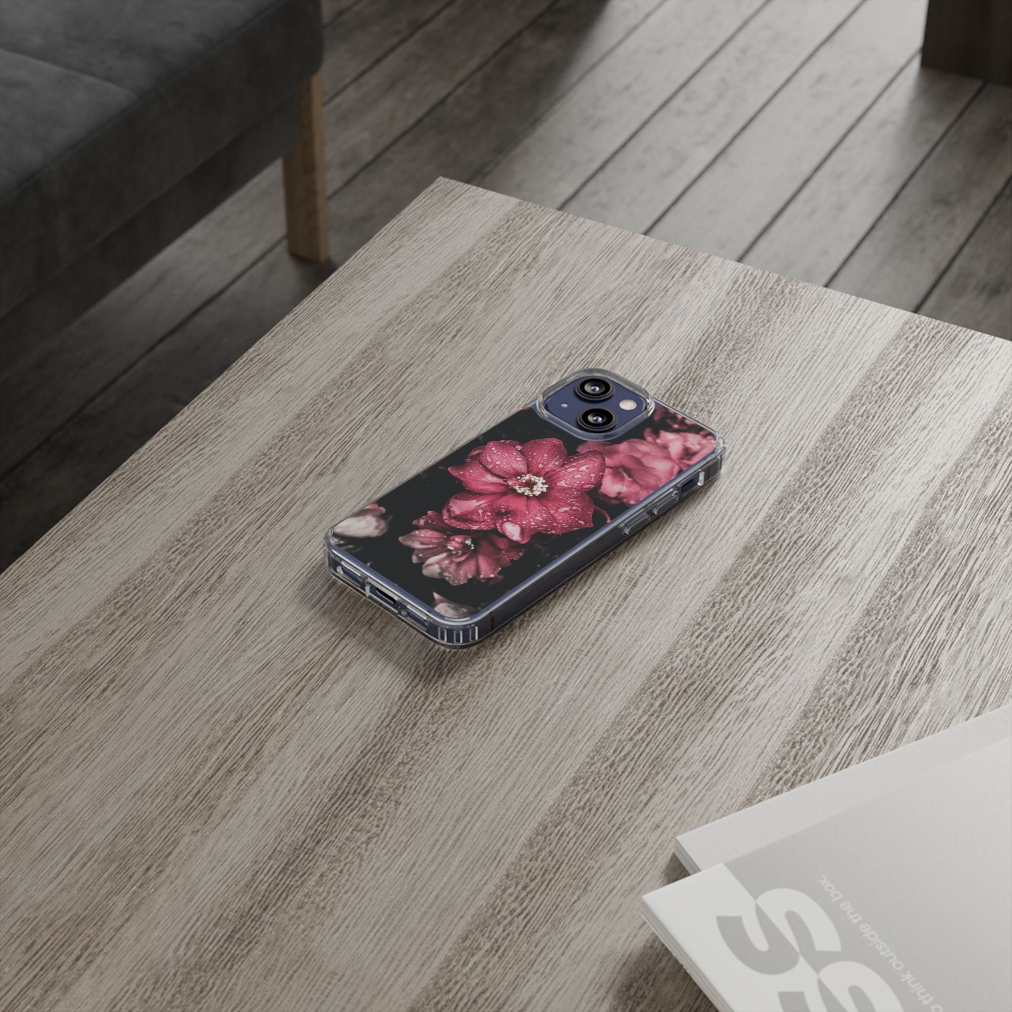 Pink Flowers Clear Cases iPhone Case Samsung Phone Case Unique Gift Cute Phone Cover Unique iPhone 17 Pro Max Phone Case