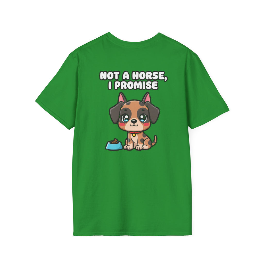 Cute Great Dane Shirt Not A Horse, I Promise Funny Dog Lover Unisex Softstyle Tee Gift