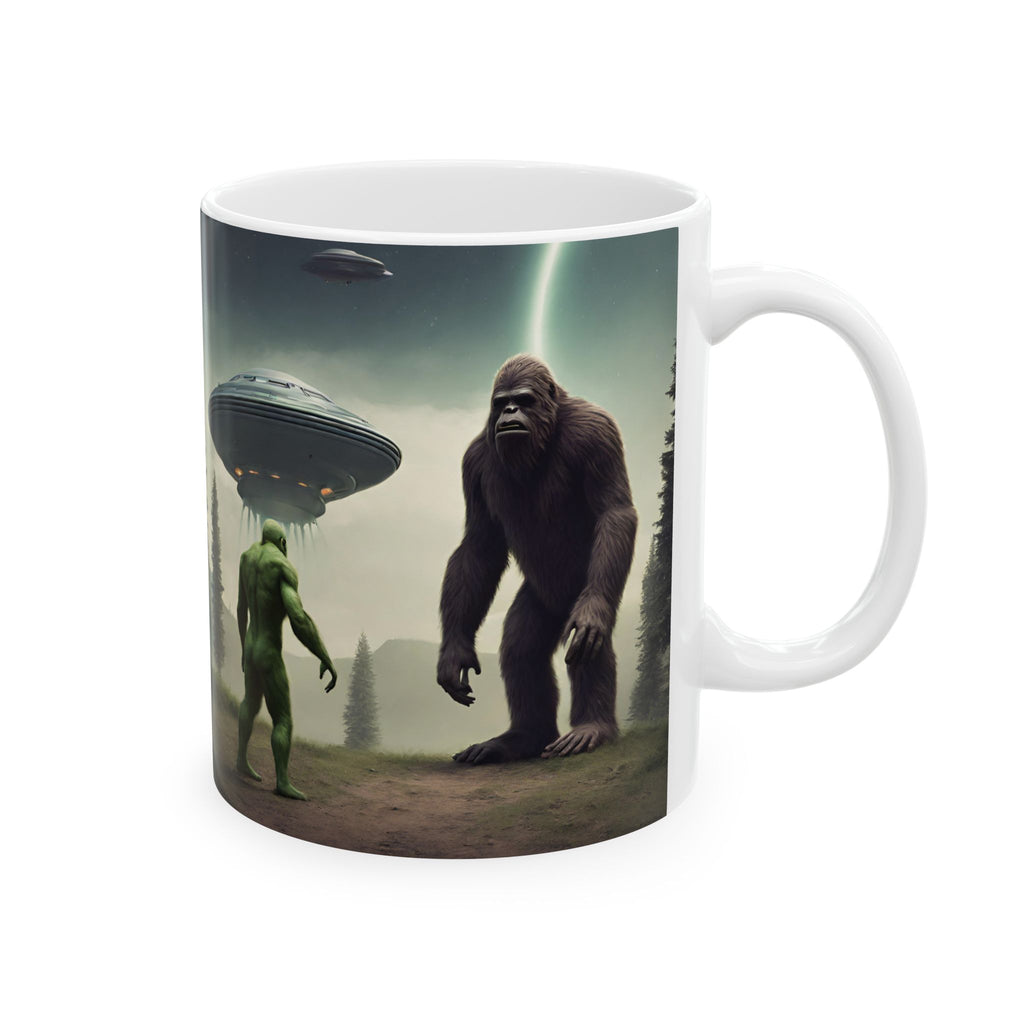 Funny Coffee Bigfoot Mug Alien Mug Believe Ceramic 11oz Cute Sasquatch Gift Cup