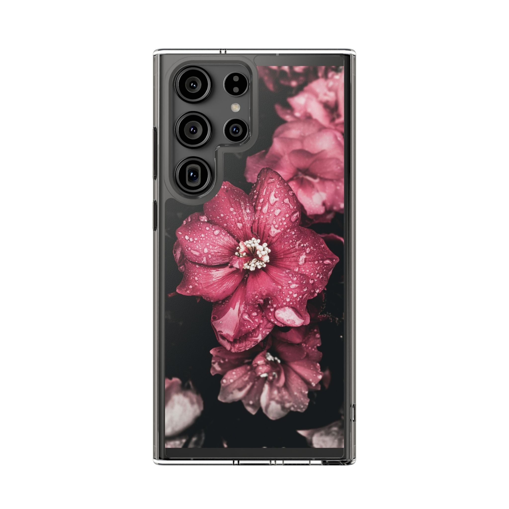 Pink Flowers Clear Cases iPhone Case Samsung Phone Case Unique Gift Cute Phone Cover Unique iPhone 17 Pro Max Phone Case