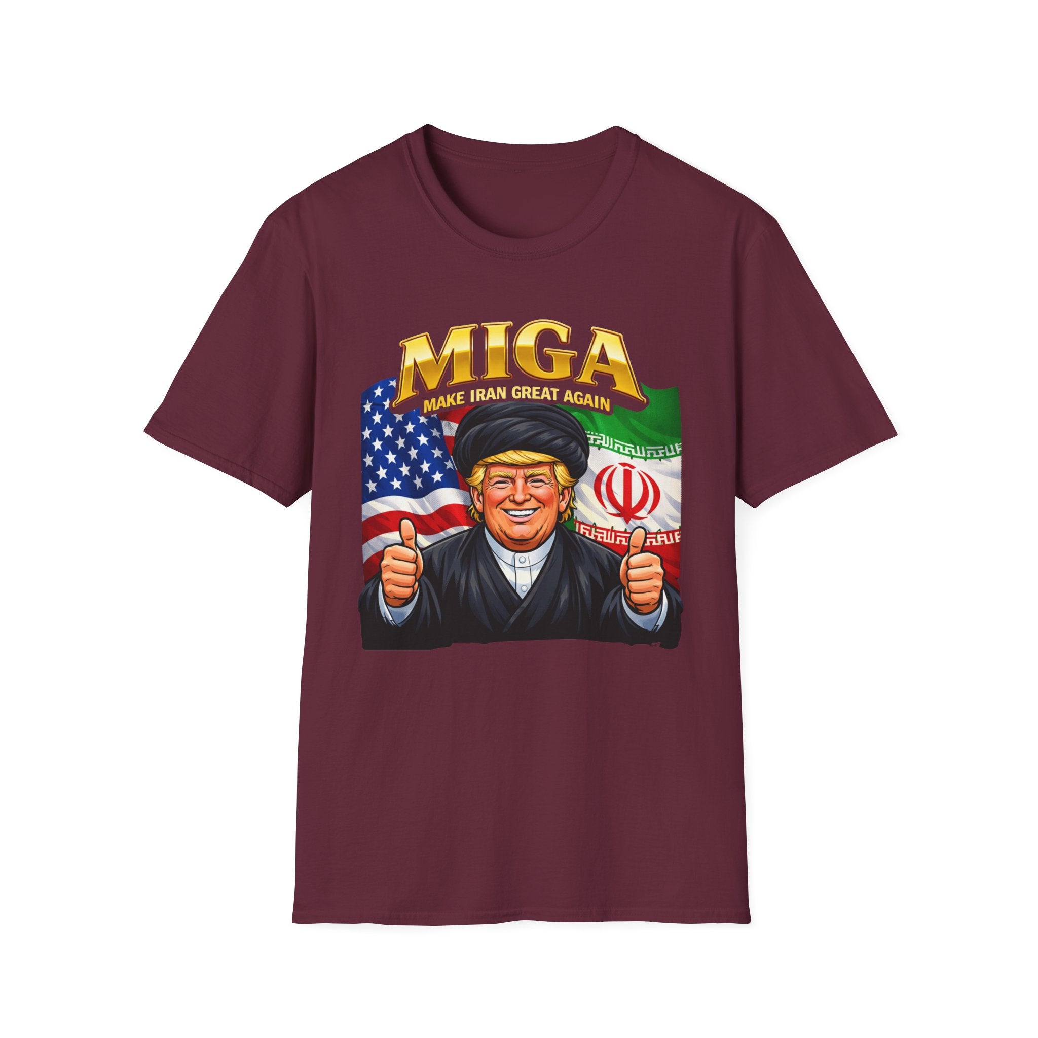 Funny Trump Iranian Flag Shirt Make Iran Great Again MIGA Softstyle T-Shirt Best