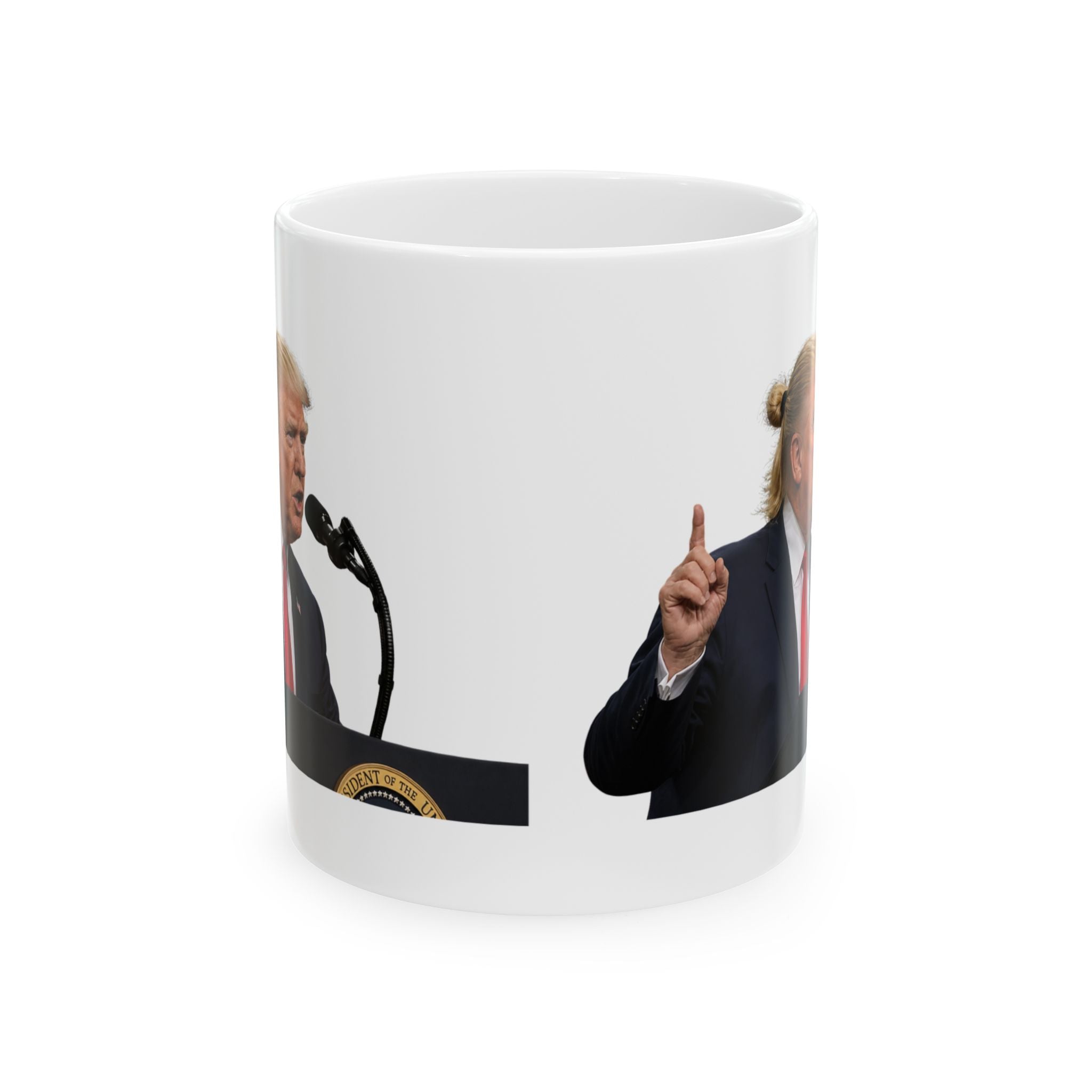 Funny Trump iconic Haaland Hair Style Parody Coffee Mug Unique Gift Tea Cup 11oz