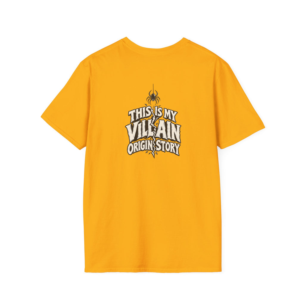 Dark Humor Halloween Shirt This Is My Villain Origin Story Funny Sarcastic Unisex Softstyle Tee Adult Halloween Gift
