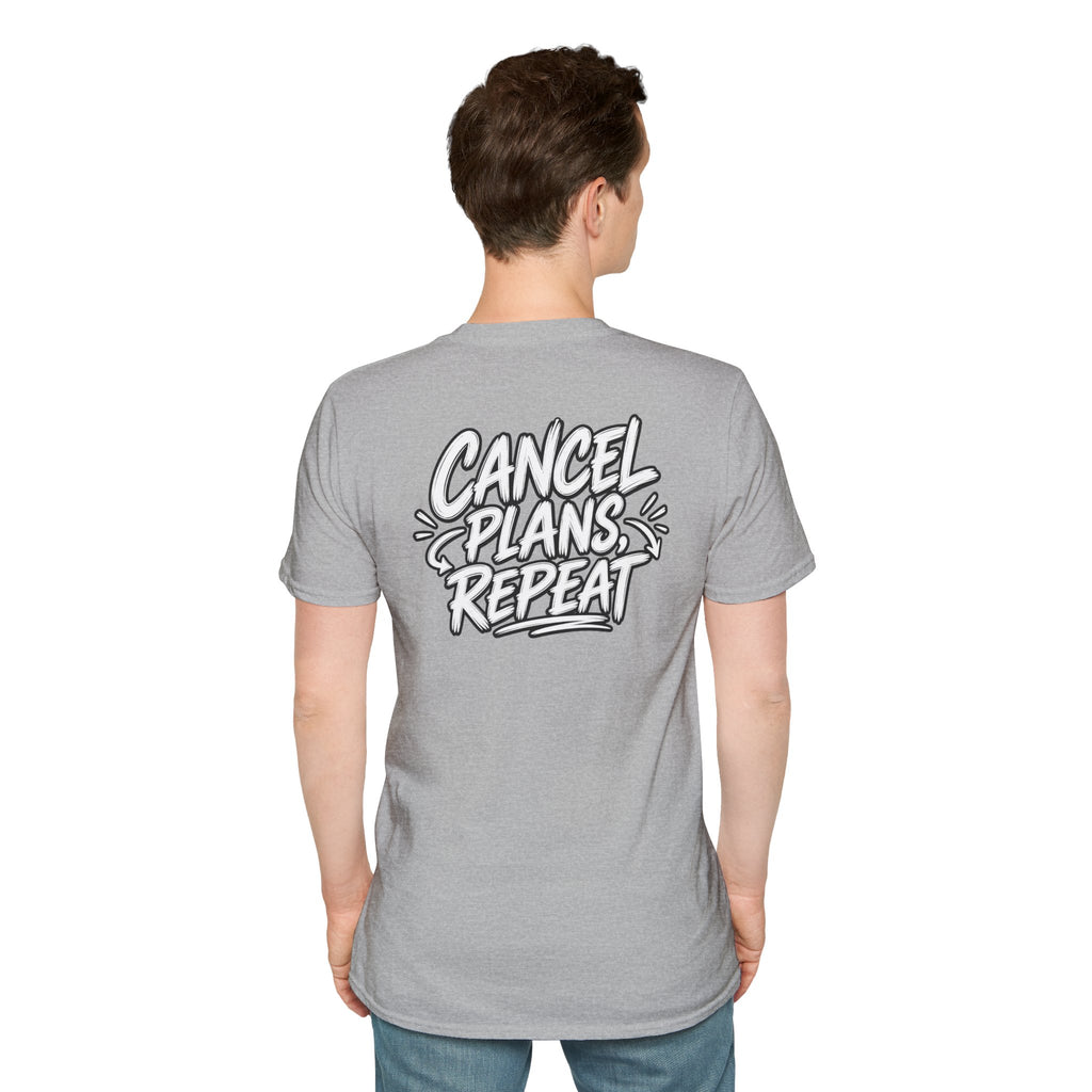 Introvert Shirt Cancel Plans Repeat Funny Dark Humor Sarcastic Graphic Tee Funny Office Tshirt