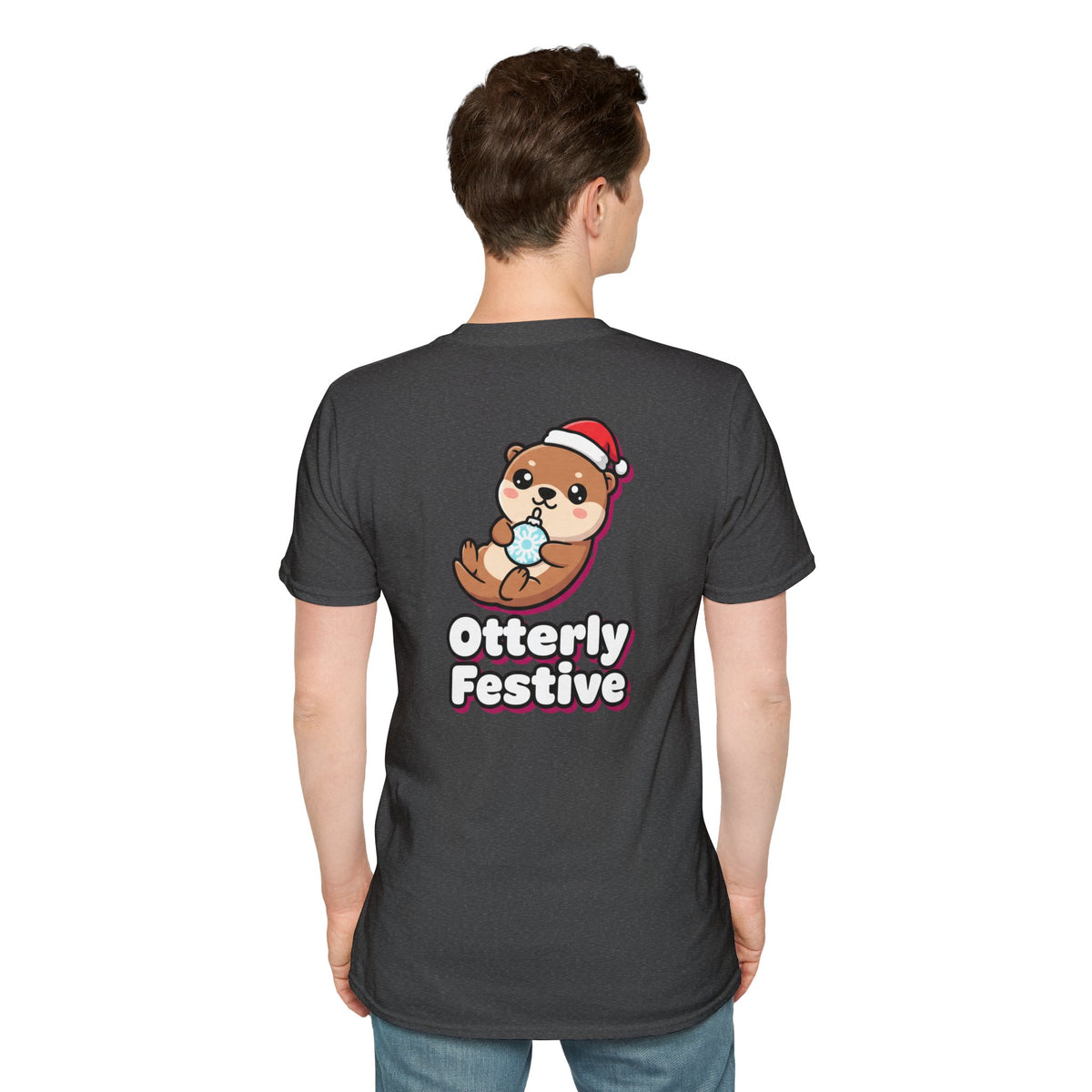 Cute Christmas Shirt Otterly Festive Funny Animal Unisex Softstyle Tee Christmas Gift
