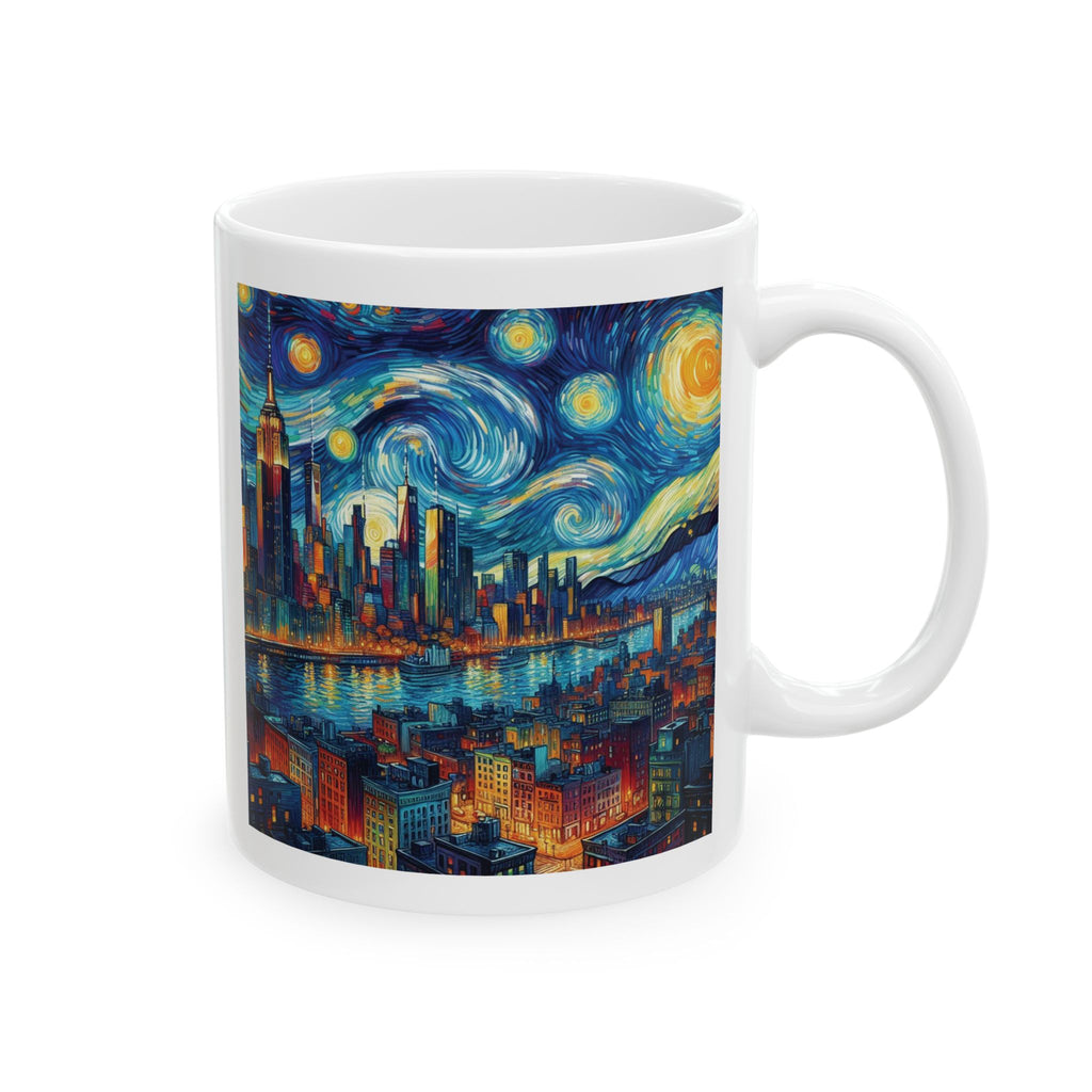 Large Coffee Mug Van Gogh Celestial Night Sky Capelli New York Navy Moon  11oz