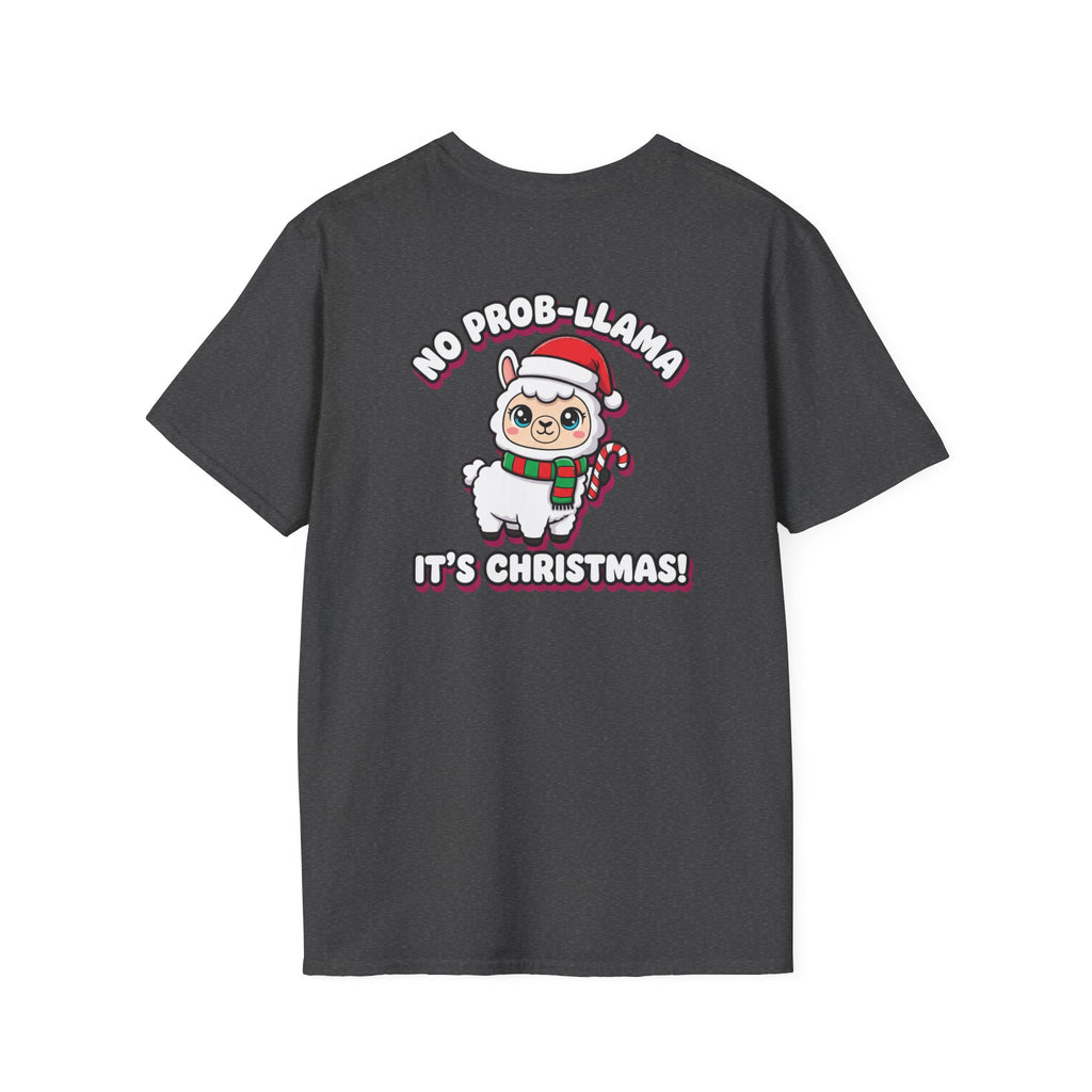 Cute Christmas Shirt No Prob Llama Its Christmas Funny Animal Unisex Softstyle Tee Christmas Gift