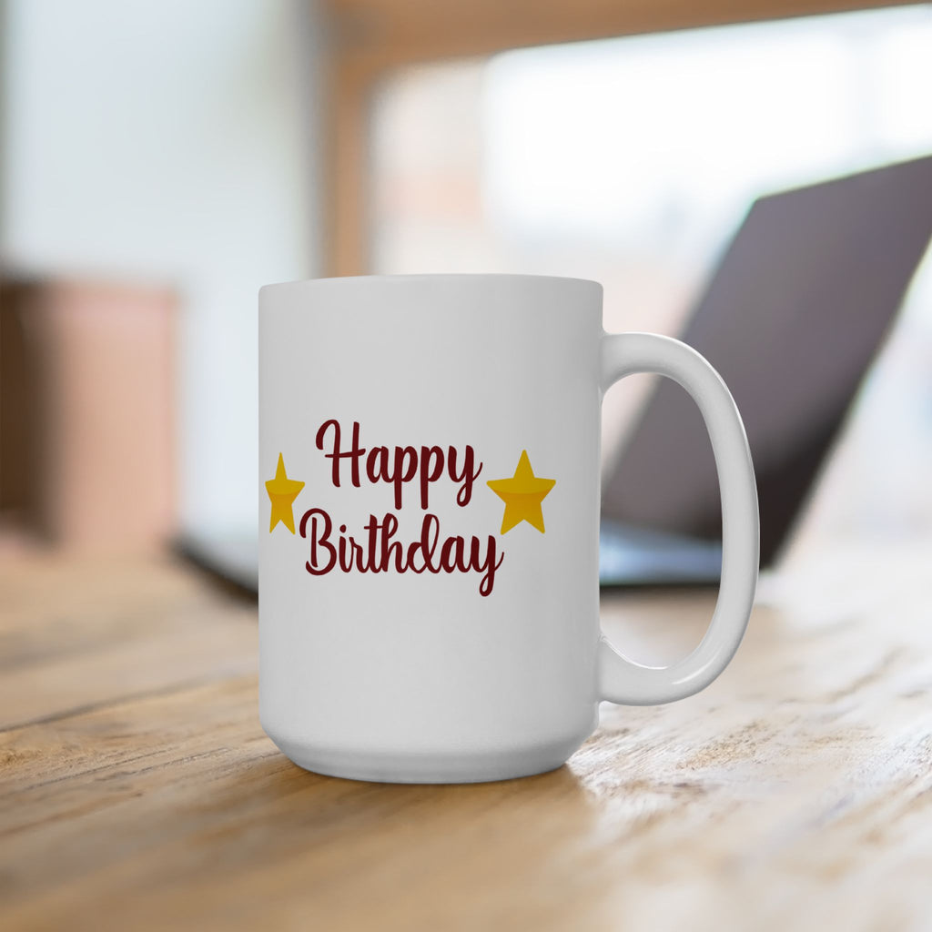 Happy Birthday Dear Love You Gift White Ceramic Present Coffee Tea Mug New 15oz
