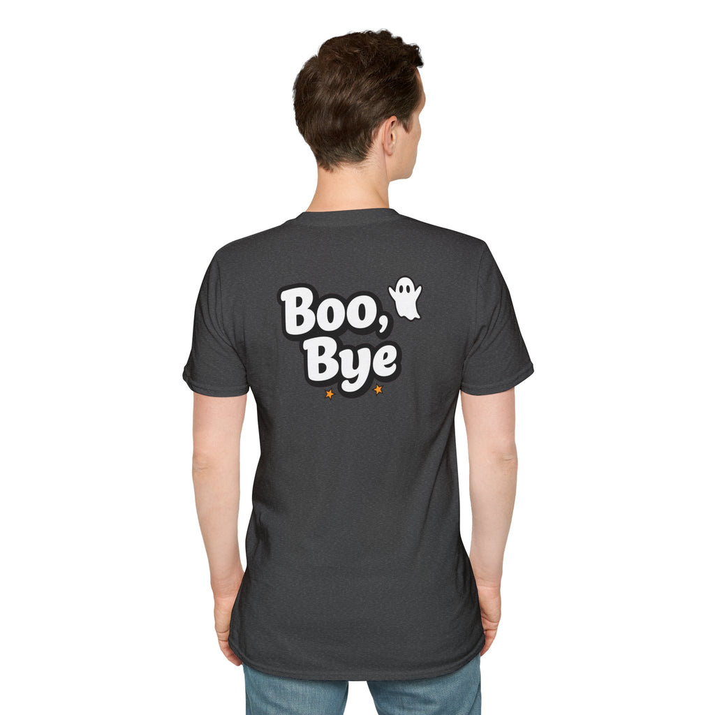 Dark Humor Halloween Shirt Boo Bye Funny Minimalist Ghost Sarcastic Unisex Softstyle Tee Adult Halloween Gift