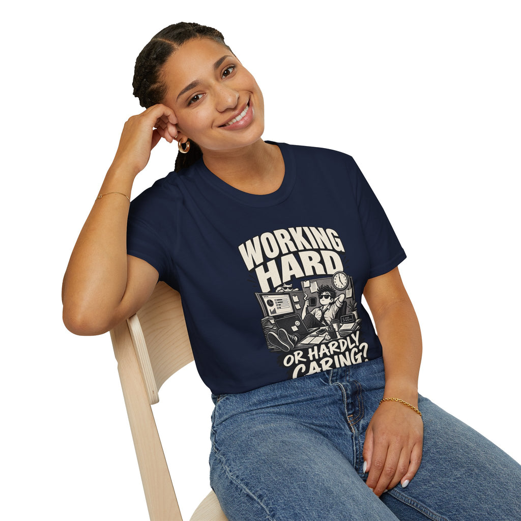 Funny Dark Humor Tshirt — Funny Office Tshirt Dark Humor Graphic Tee Unique Coworker Gift WORKING HARD Shirt