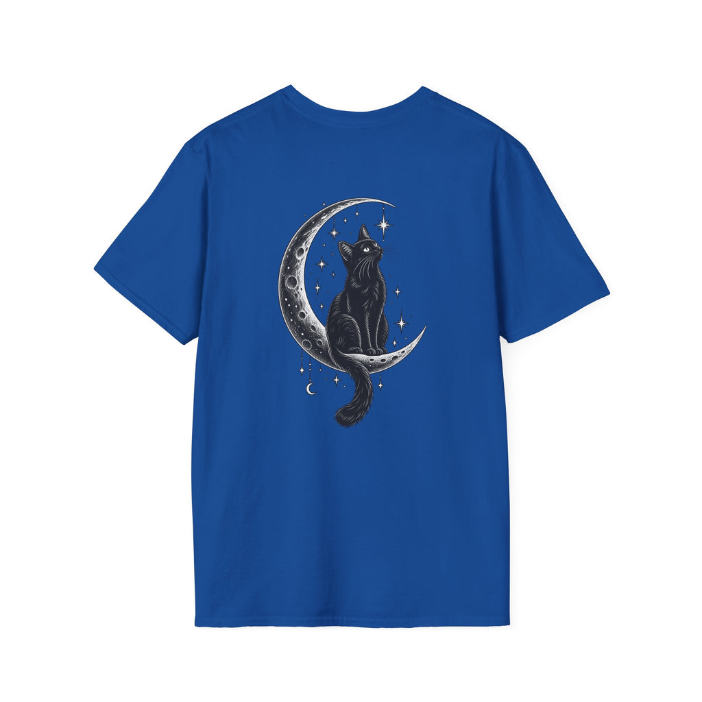 Black Cat Shirt Moon Silhouette Minimalist Funny Cat Lover Graphic Tee Unique Gift Black Cat T shirt
