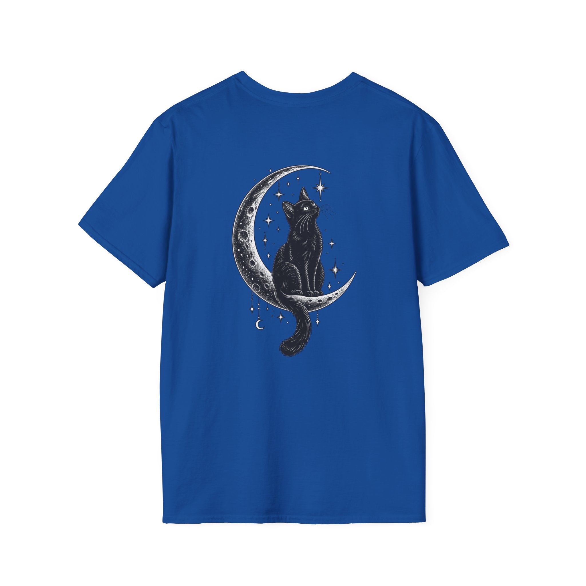Black Cat Shirt Moon Silhouette Minimalist Funny Cat Lover Graphic Tee Unique Gift Black Cat T shirt