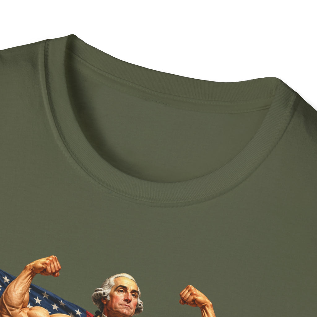 Funny USA Unisex Softstyle T-Shirt Giant Declaration Receipt Funny Patriotic T-Shirt United States of America Benjamin Franklin George Washington Tshirt
