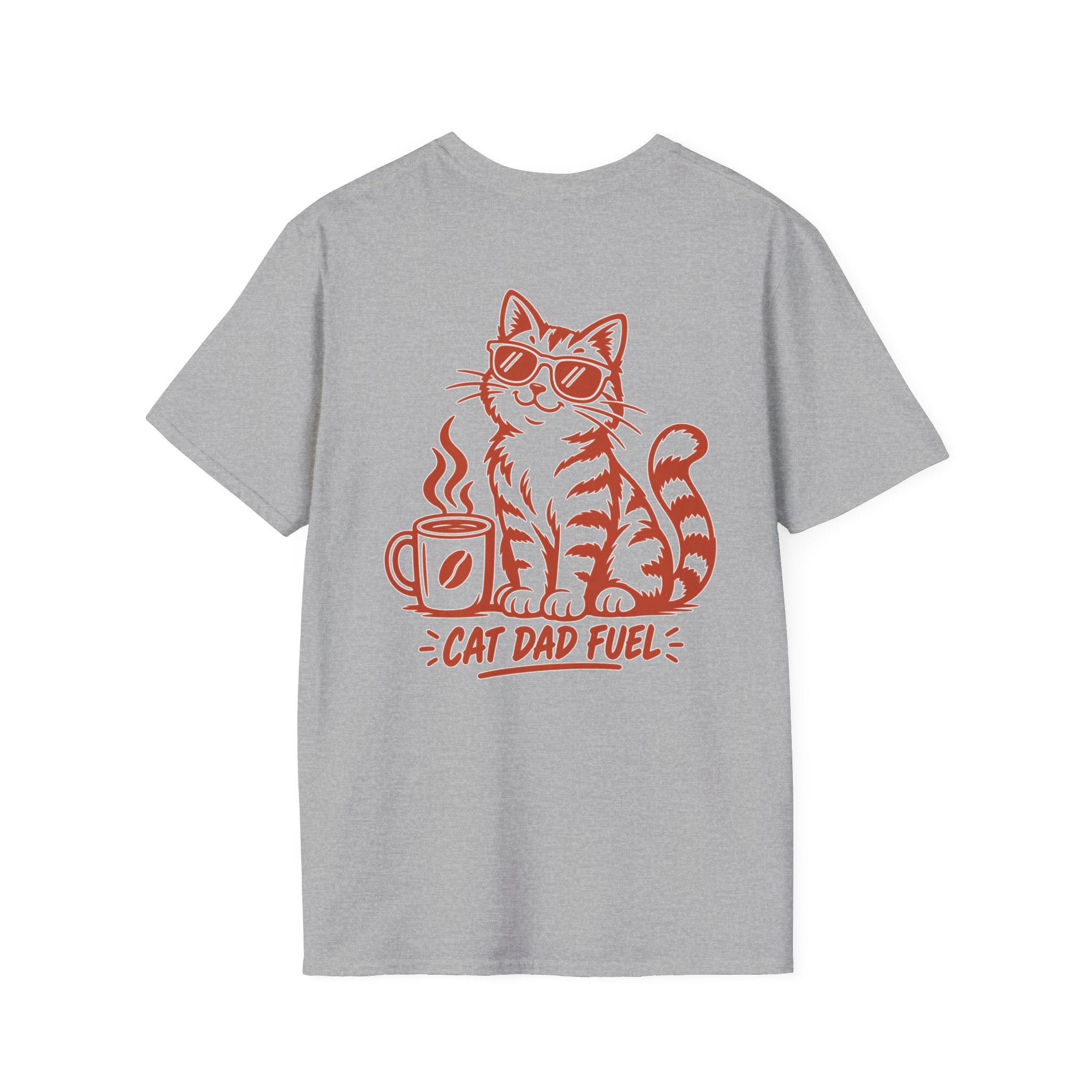 Cat Dad Shirt Cat Dad Fuel Funny Coffee Cat Lover Graphic Tee Unique Gift Funny Tshirt
