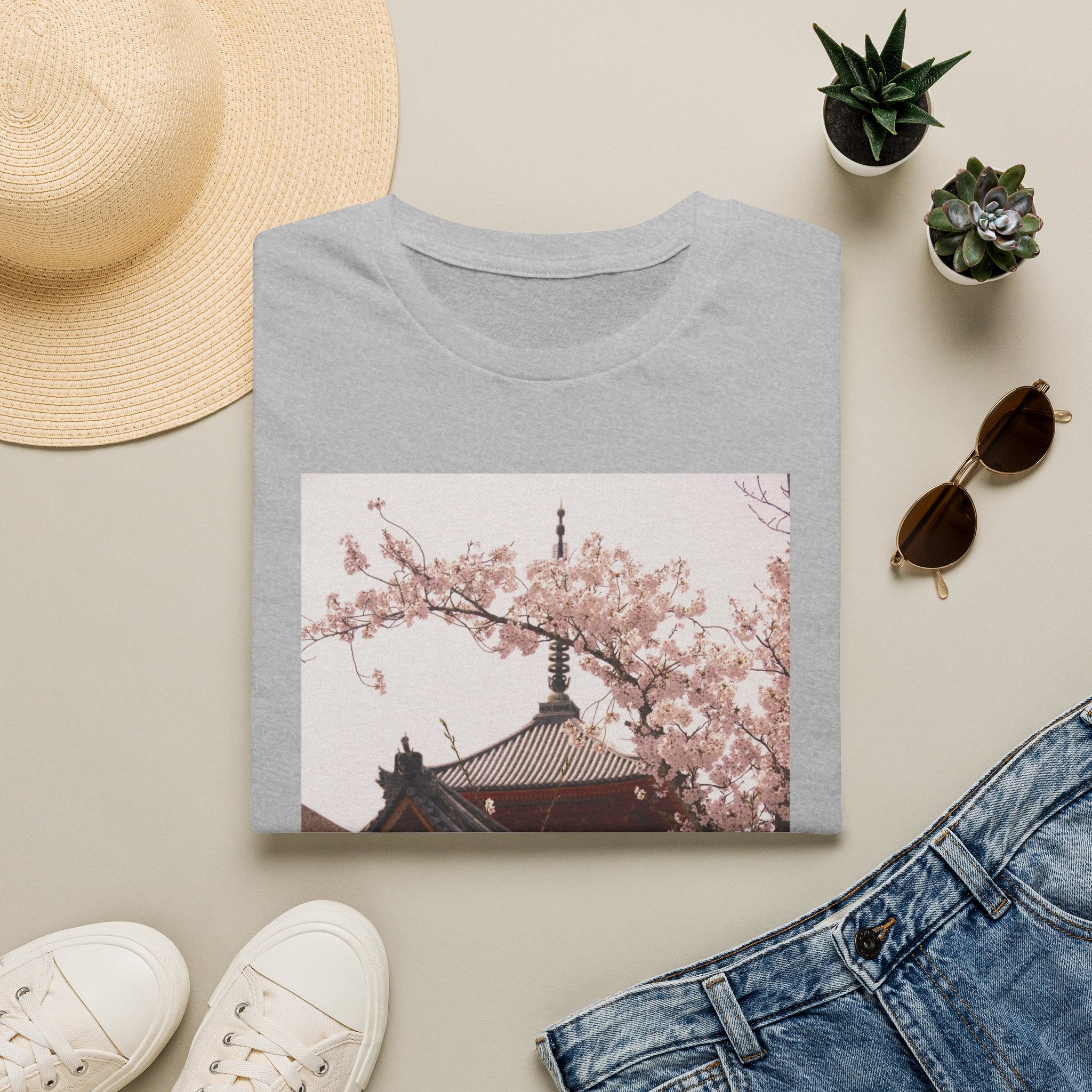 Japanese Art Shirt Sakura Cherry Blossom Japan's Flower Unisex Softstyle T-Shirt