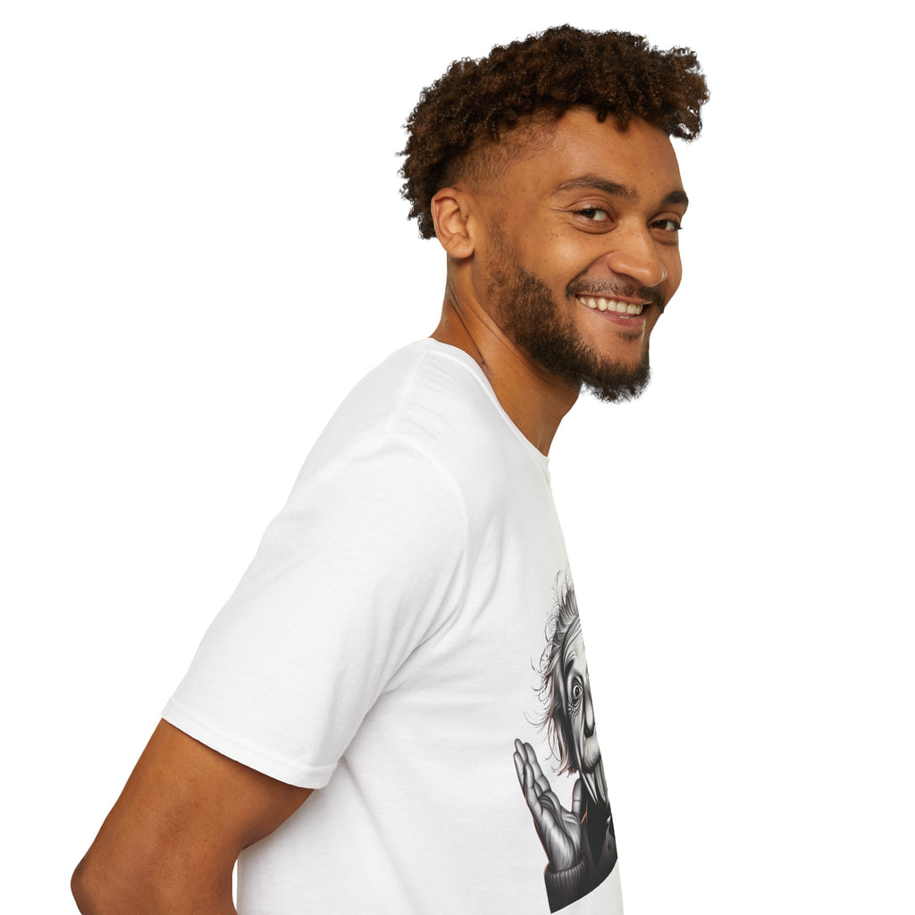 Funny Albert Einstein Print T-Shirt Unisex Softstyle T-Shirt Cotton Unique Gift