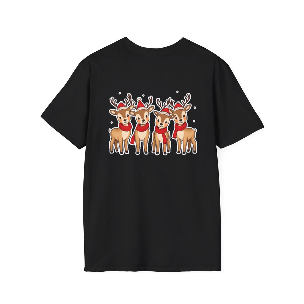 Christmas Reindeer Family T-Shirt | Cute Cartoon Holiday Design Unique Holiday Gift Shirt