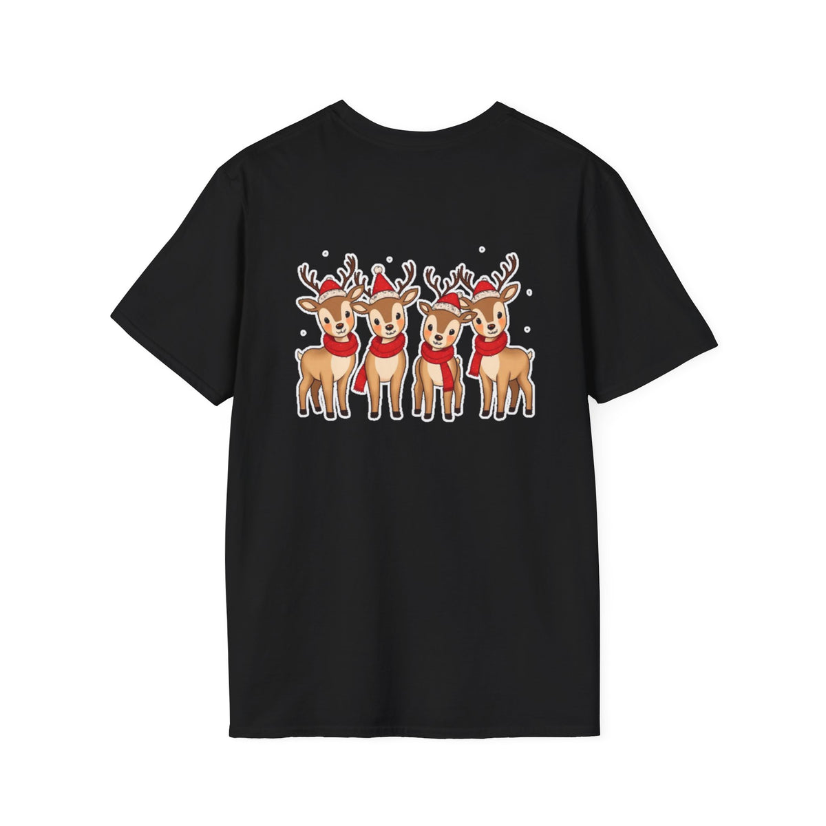 Christmas Reindeer Family T-Shirt | Cute Cartoon Holiday Design Unique Holiday Gift Shirt