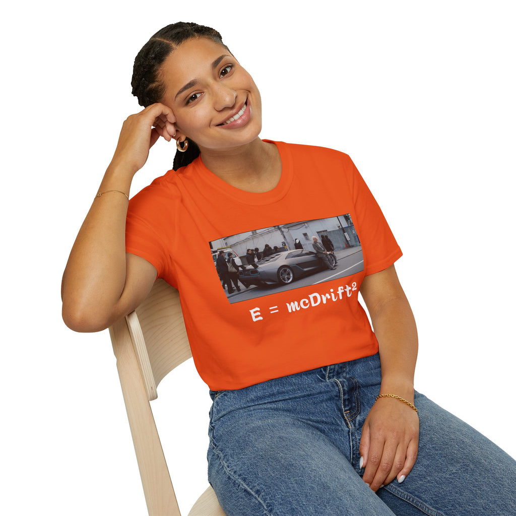 Funny Einstein Drift T-Shirt Speed Racing Car Unisex Softstyle TShirt Gift Men