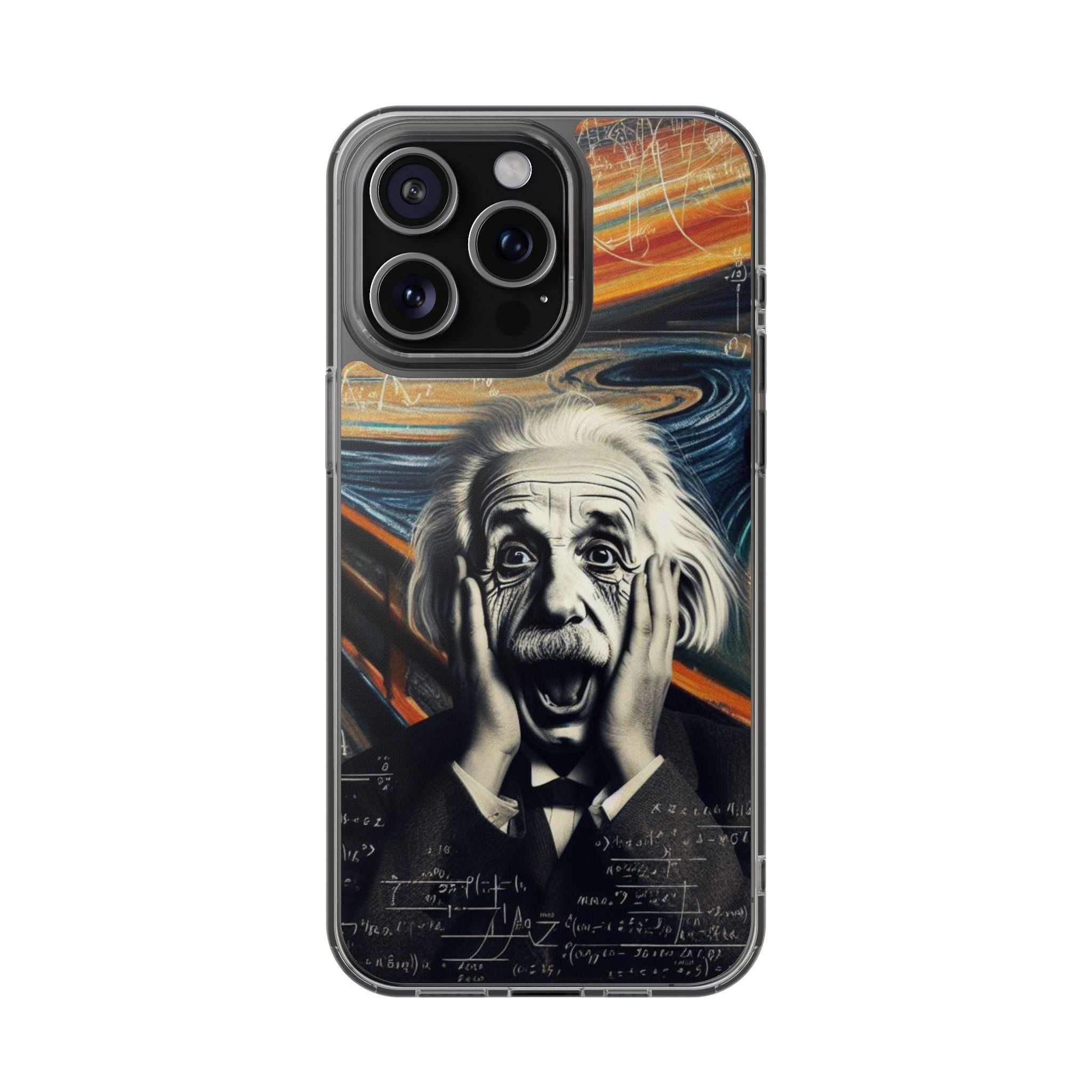 Funny Einstein Clear Phone Cases Edvard Munch Scream Unique iPhone Samsung Cases