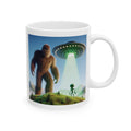 Funny Coffee Cup Bigfoot Alien Mug 11 oz Sasquatch Gift Kids Cute Ceramic Mug