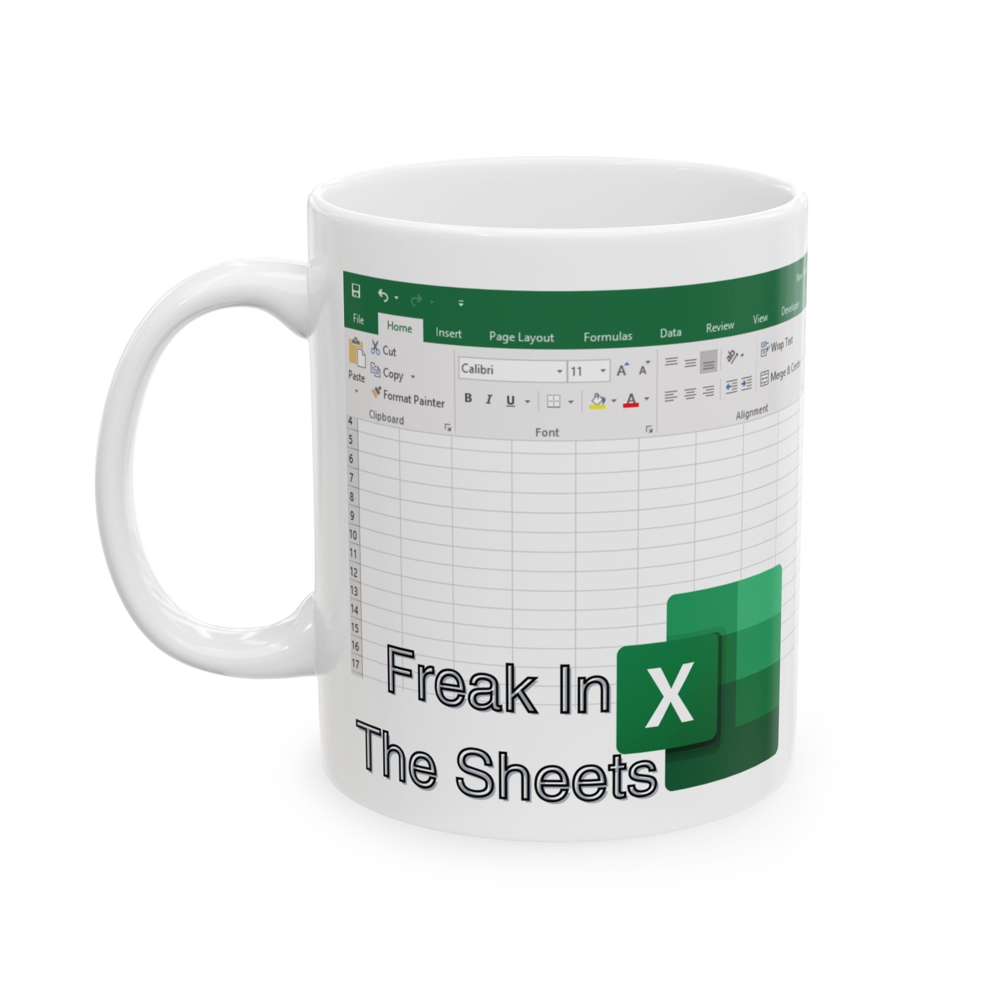 Freak In The Sheets Excel Coffee Mug 11oz Capacity Ceramic Mug Tea Cup Cute Gift 11oz