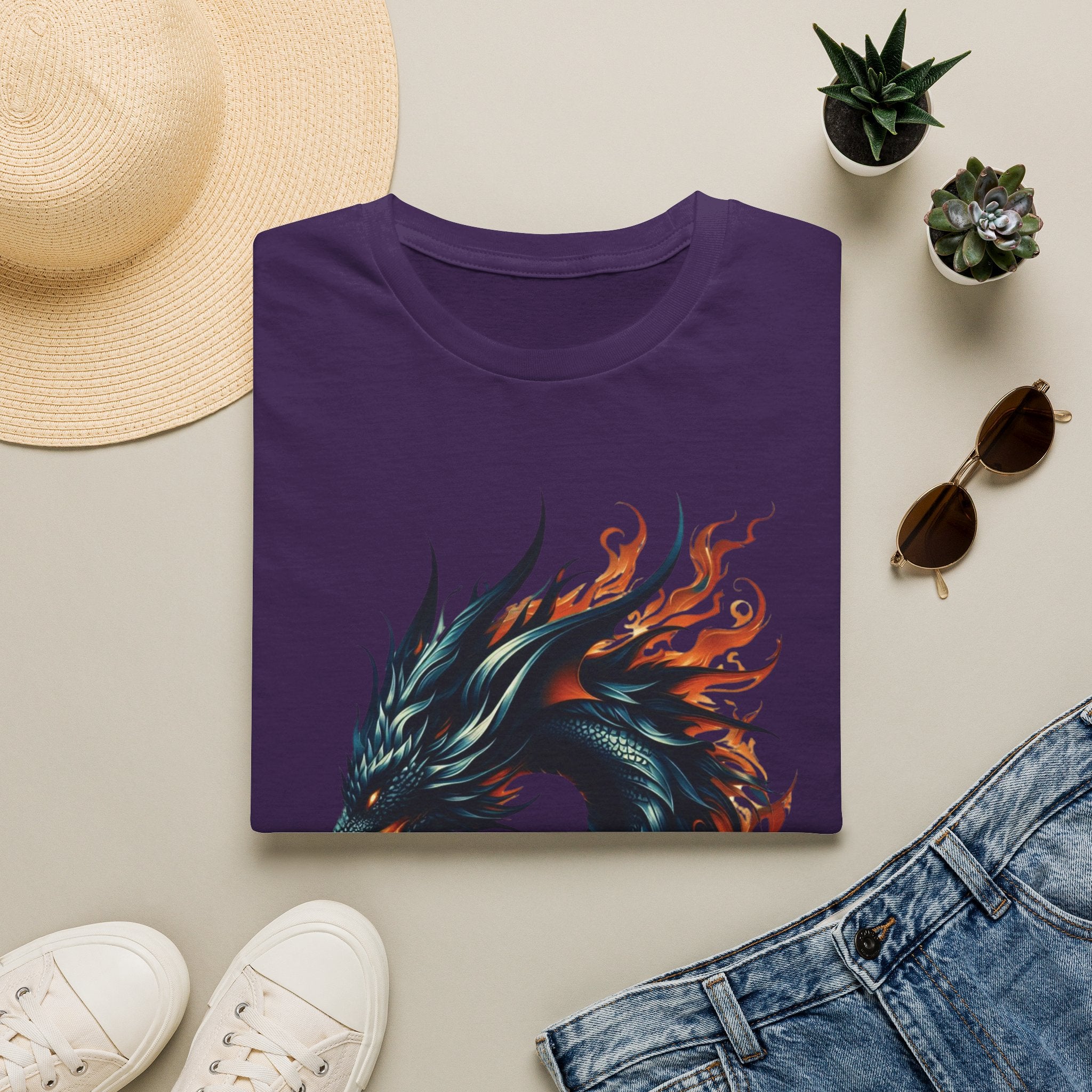 Dragon T-shirt Mens Graphic Tee Clothing Apparel Chinese Symbol Unisex Softstyle