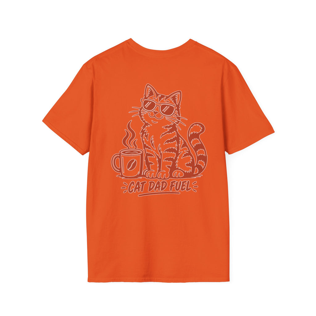 Cat Dad Shirt Cat Dad Fuel Funny Coffee Cat Lover Graphic Tee Unique Gift Funny Tshirt