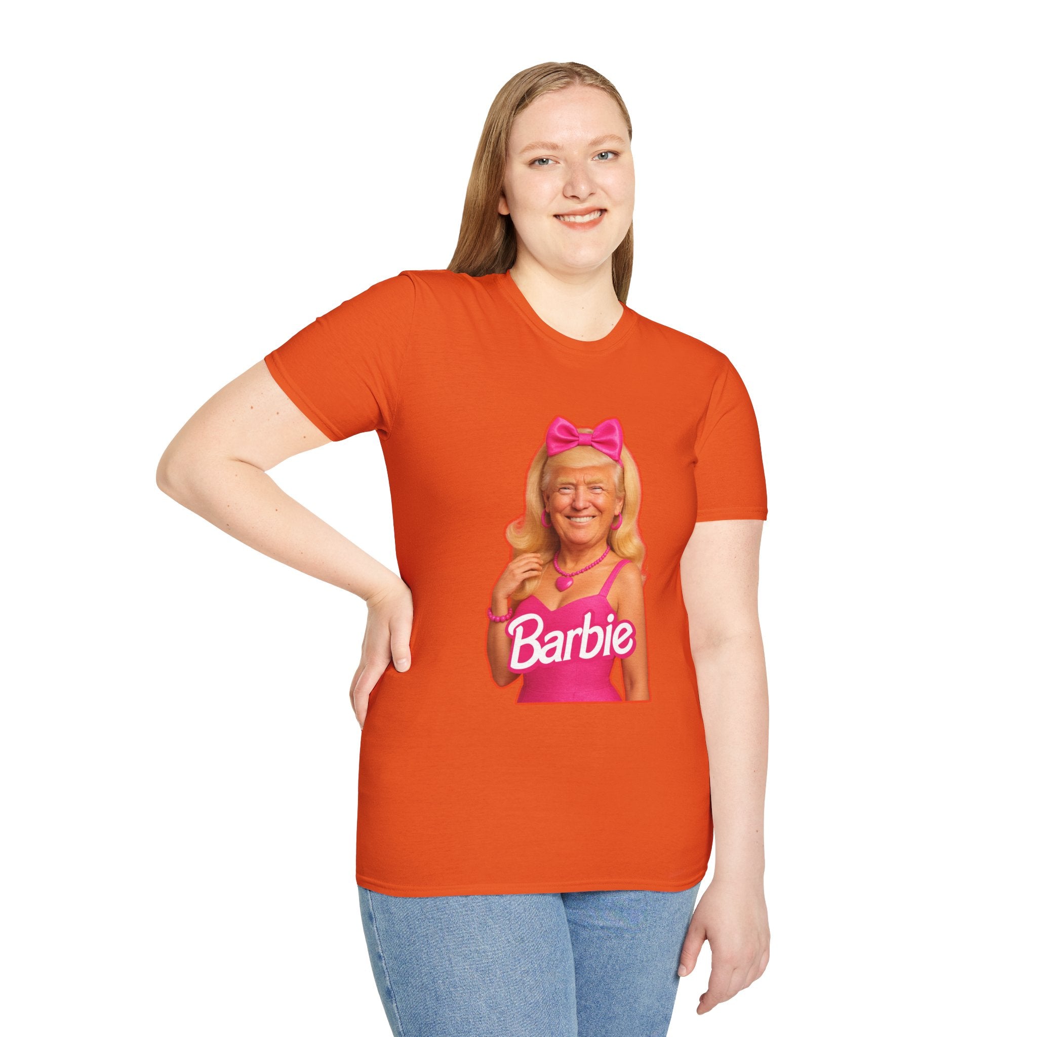 Funny Unique Donald Trump Barbie Unisex T-Shirt Best Gag Gift Cotton Print Soft