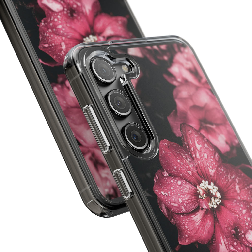 Pink Flowers Clear Cases iPhone Case Samsung Phone Case Unique Gift Cute Phone Cover Unique iPhone 17 Pro Max Phone Case