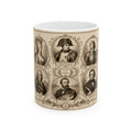 France Icons of History Mug Napoleon Marie Antoinette Voltaire Monet Best French Gift Ceramic Travel Mug