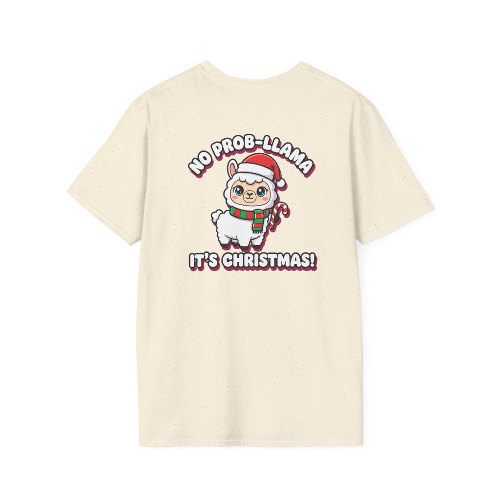 Cute Christmas Shirt No Prob Llama Its Christmas Funny Animal Unisex Softstyle Tee Christmas Gift