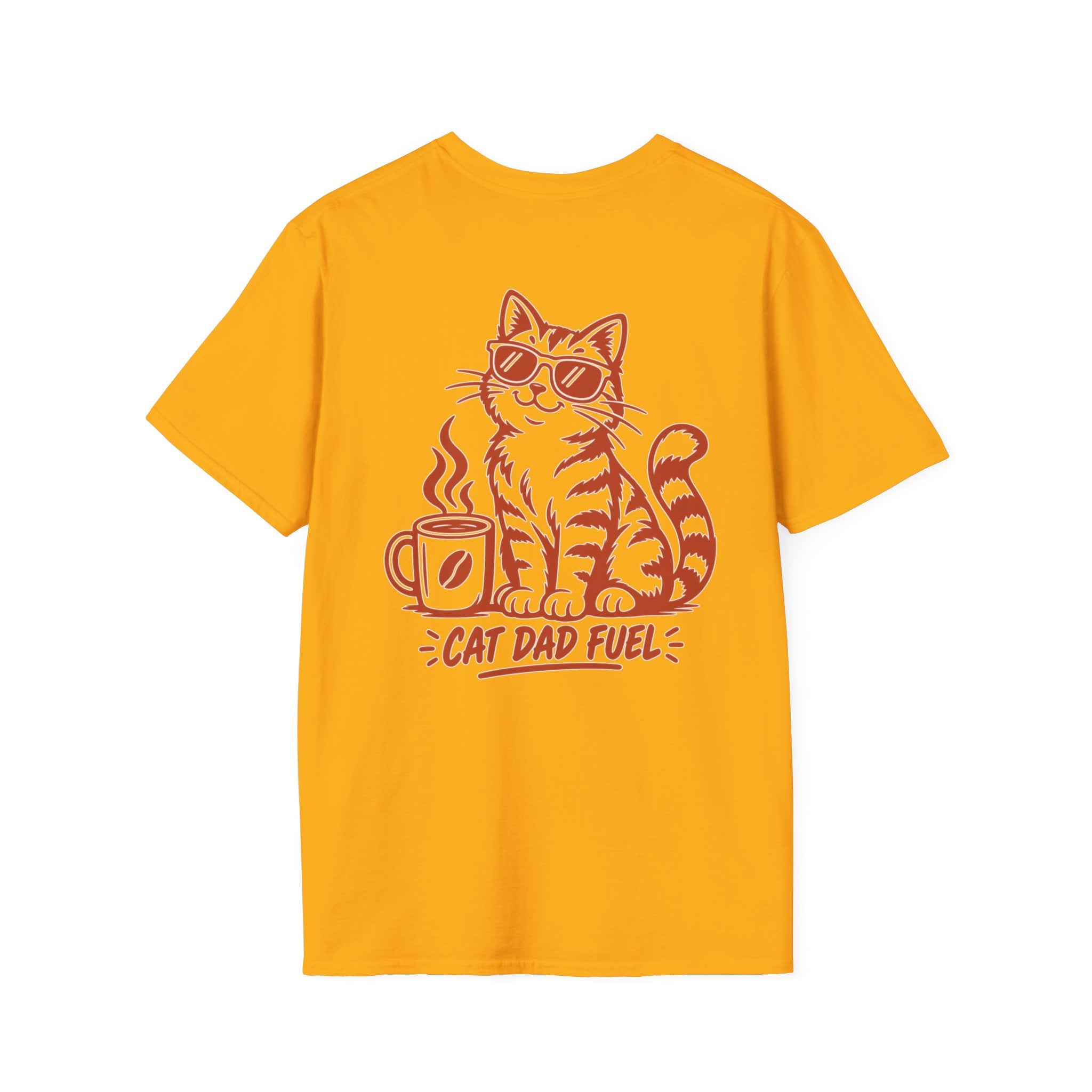 Cat Dad Shirt Cat Dad Fuel Funny Coffee Cat Lover Graphic Tee Unique Gift Funny Tshirt