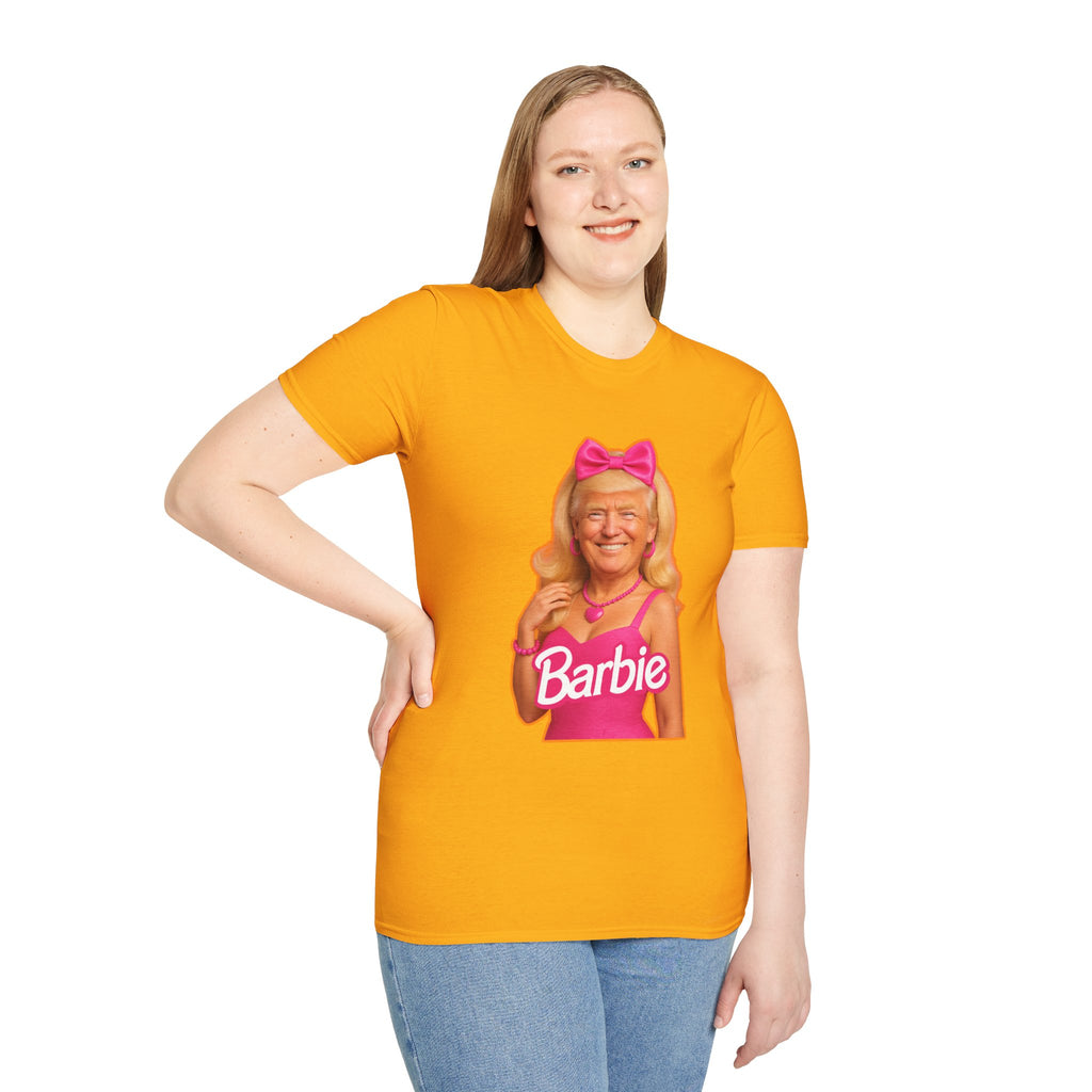 Funny Unique Donald Trump Barbie Unisex T-Shirt Best Gag Gift Cotton Print Soft