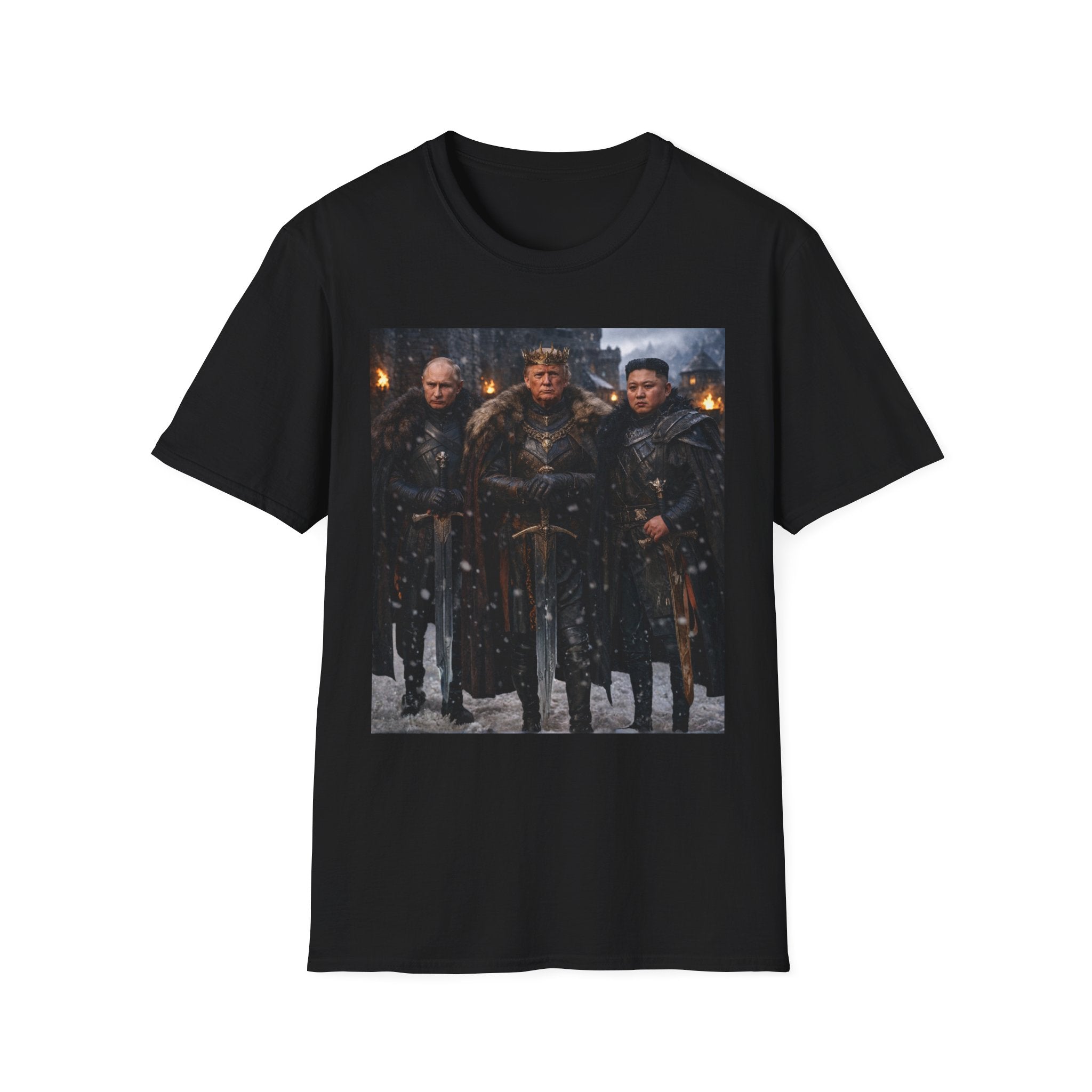 Funny Trump Putin Kim Jong Unique T-Shirt Artwork Throne Unisex Softstyle Tshirt