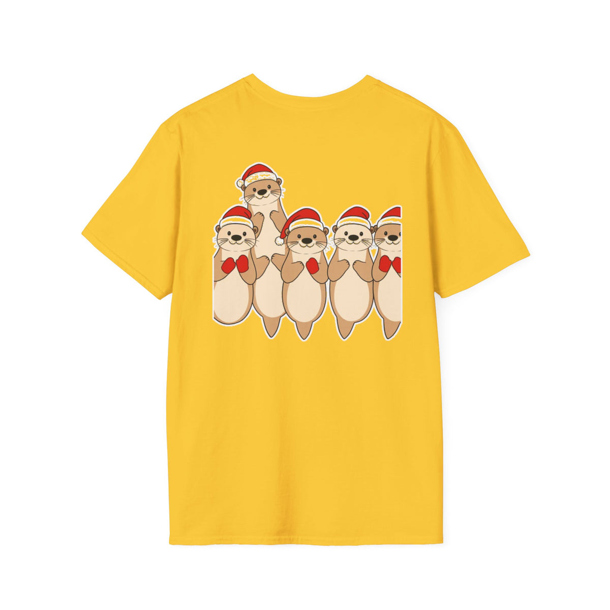 Christmas Otters Family T-Shirt | Cute Cartoon Holiday Design Unique Shirt Gift
