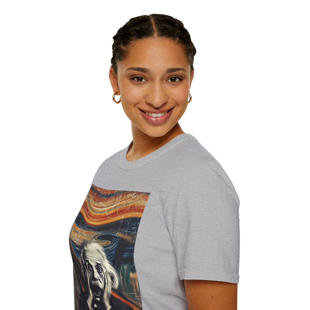 Funny Einstein Unisex Softstyle T-Shirt Edvard Munch Scream Cotton Gift Men Lady