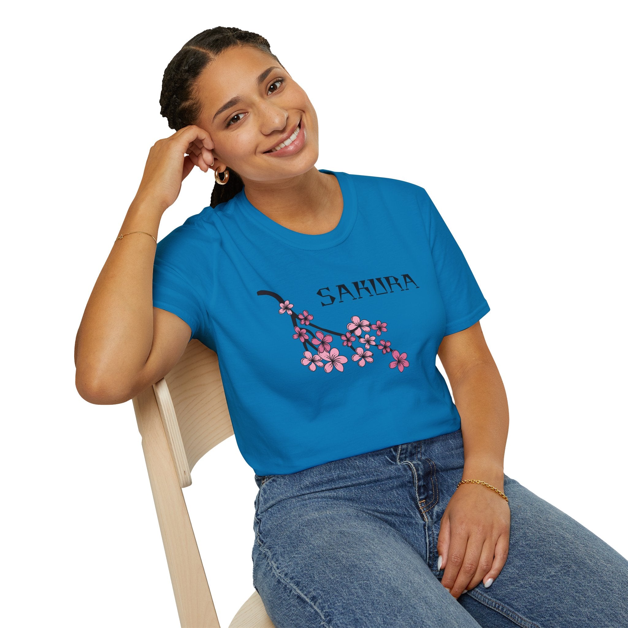 Sakura T-Shirt Japanese Art Shirt Unisex Softstyle Cherry Blossom Flower T-shirt