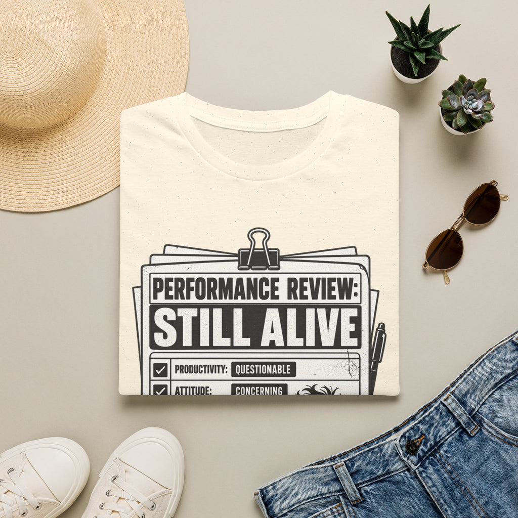 Funny Dark Humor Tshirt — Funny Office Tshirt Dark Humor Graphic Tee Unique Coworker Gift STILL ALIVE Shirt