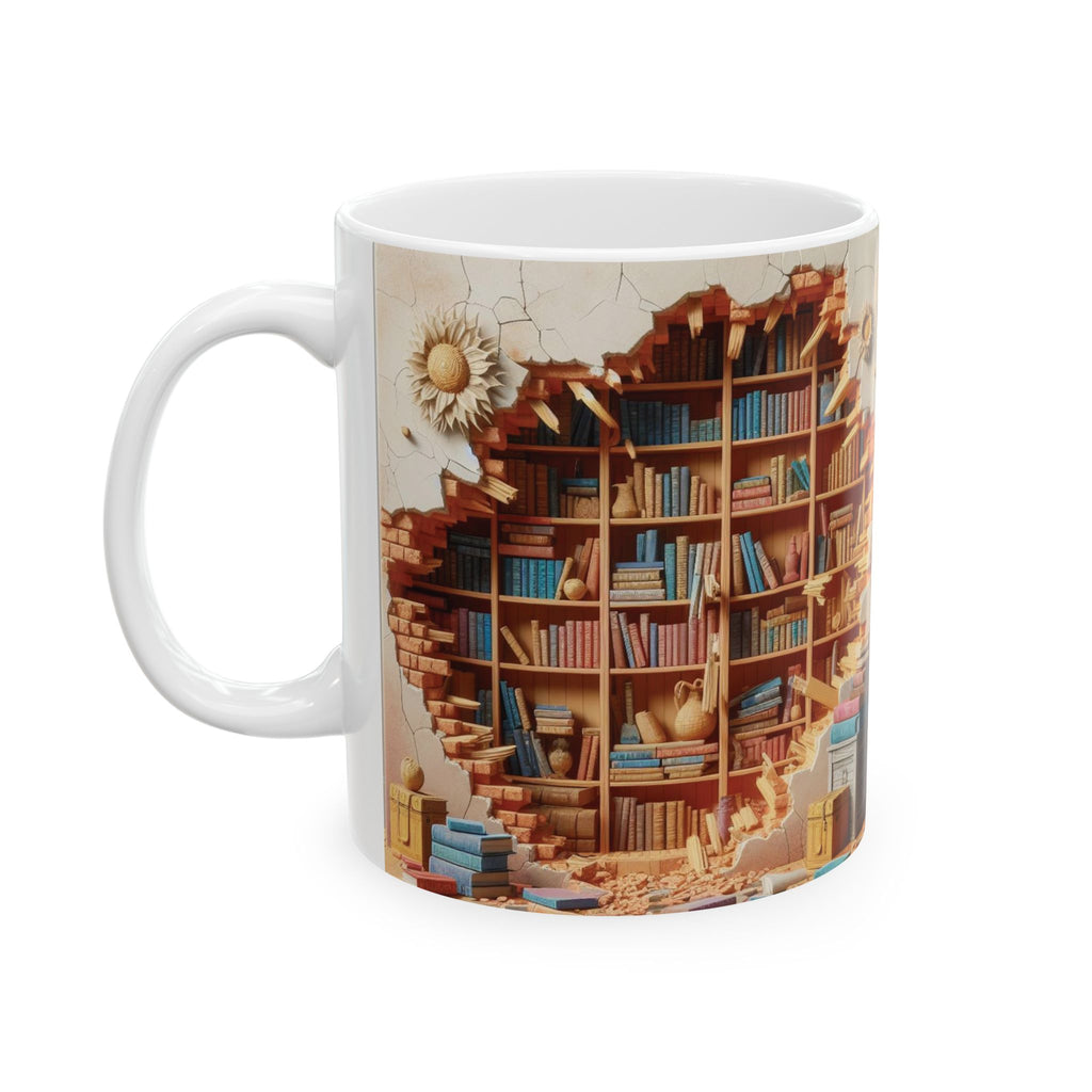 3D Bookshelf Mug-Library Mugs Book Lover Ceramic Mug Coffee Cup Gifts For Woman 2026