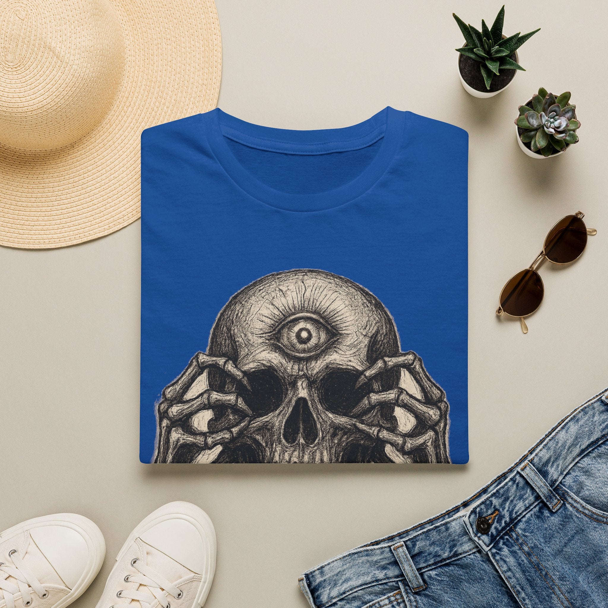 Mens Skull T-shirt Graphic Tees Skeleton Apparel Clothing Skulls Accessories Best Gift